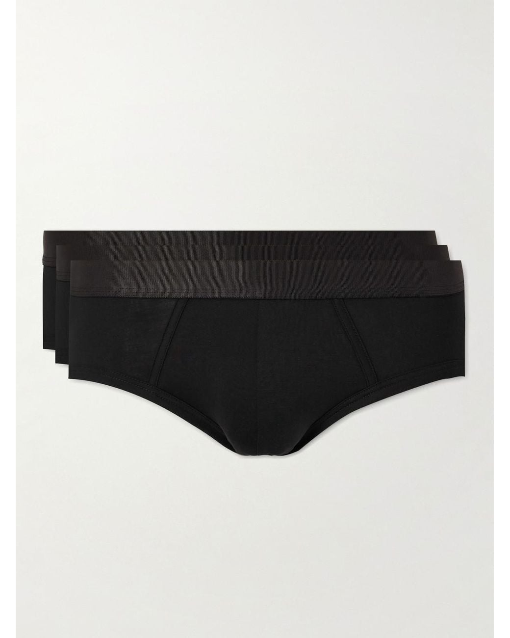 CDLP Black Three-Pack Stretch-Lyocell Briefs for men