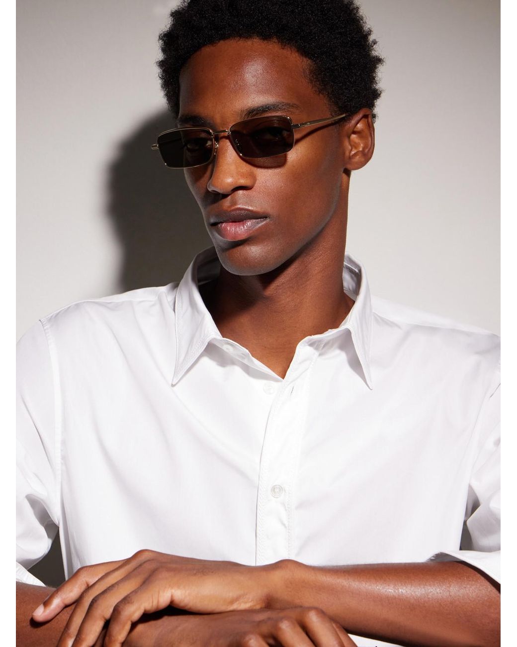 Dior Natural Diorblacksuit S21U Square-Frame-Tone Metal Sunglasses for men