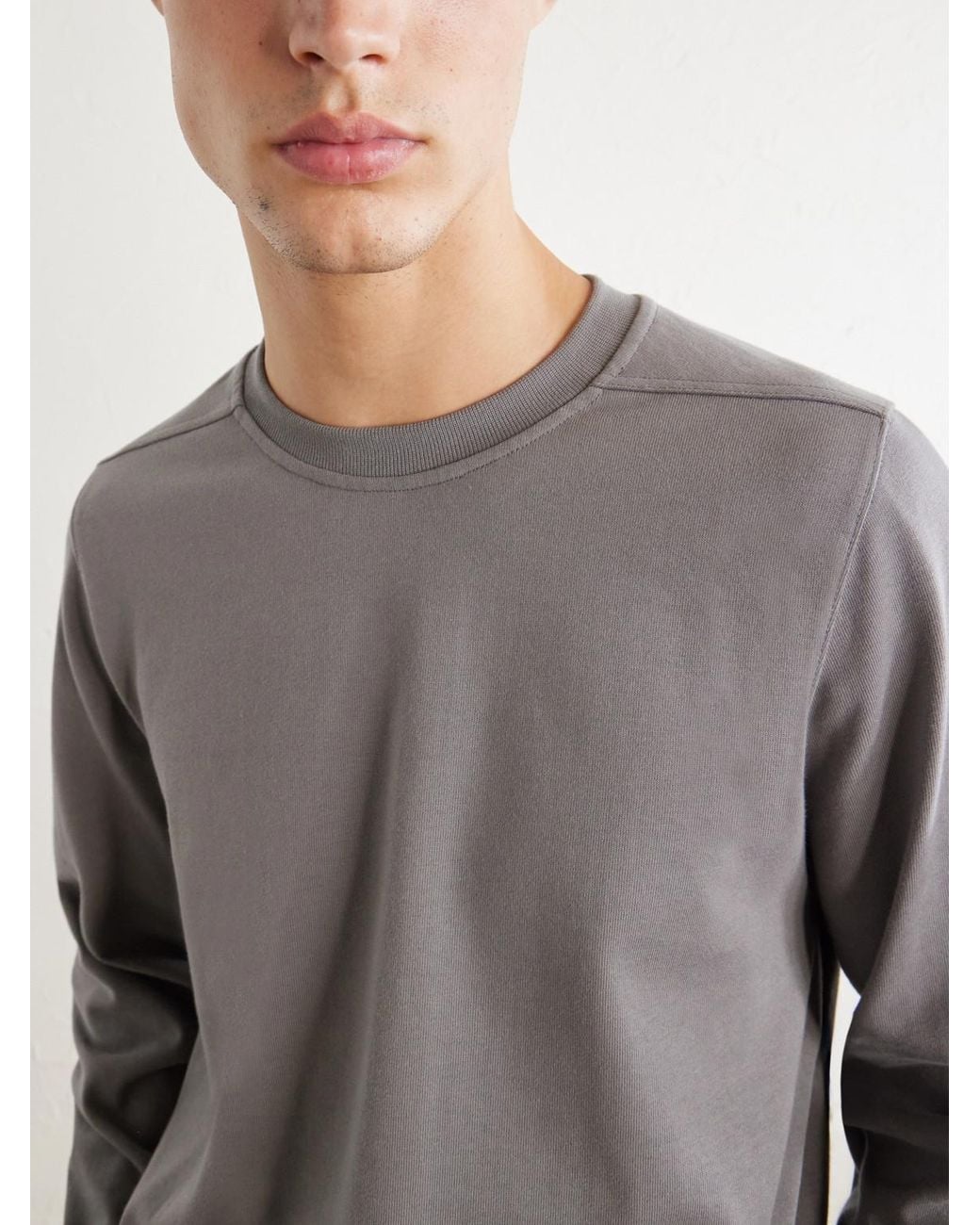 Rick Owens Gray Cotton-Jersey Shirt for men