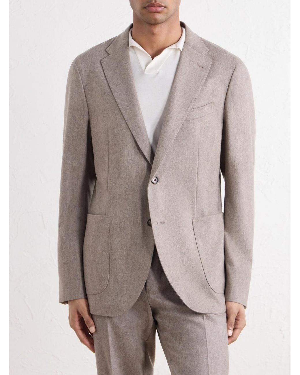 Slowear Natural Incotex Wool-blend Flannel Blazer Jacket for men