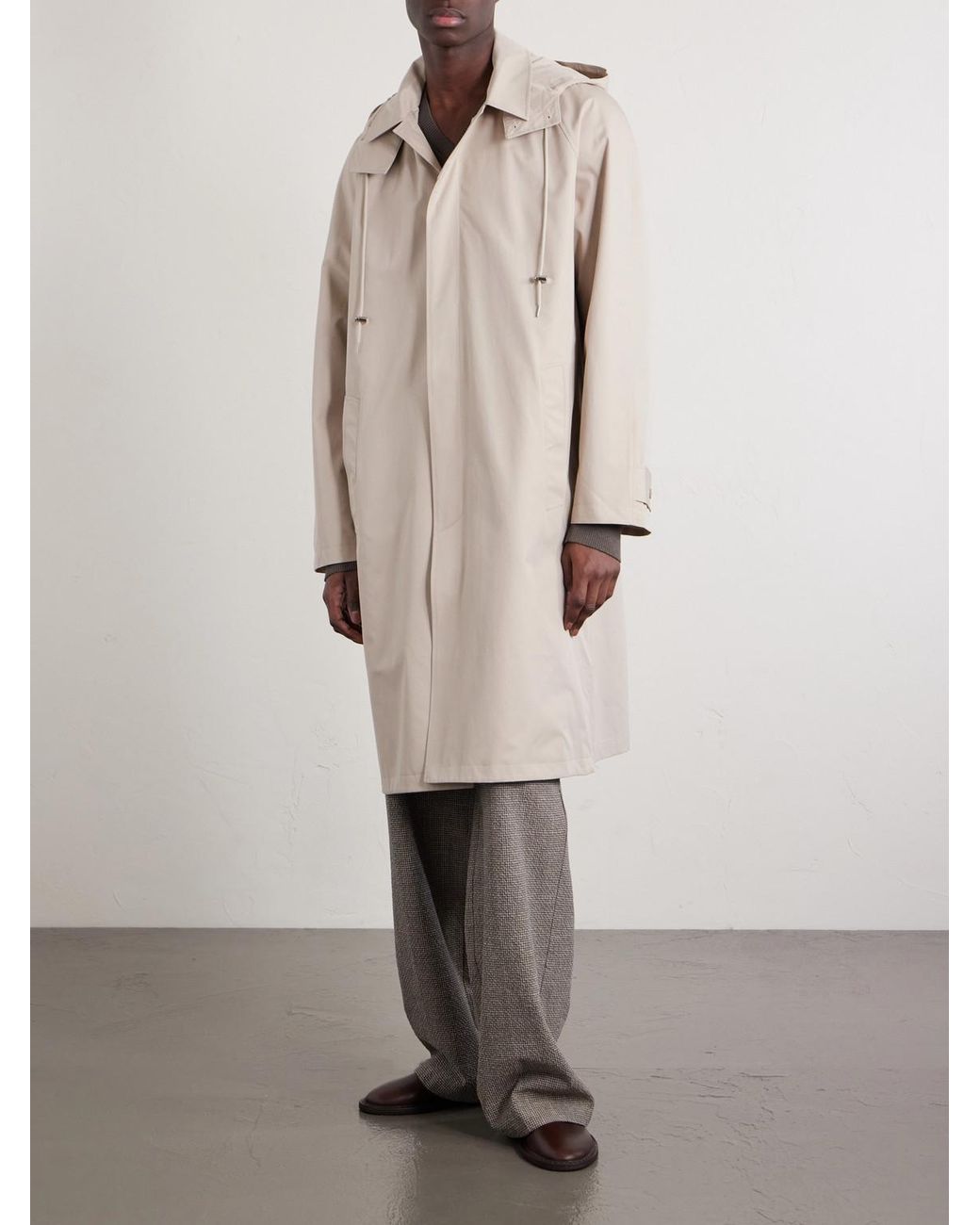 De Bonne Facture Natural Grandad Giant Mac Cotton Coat for men