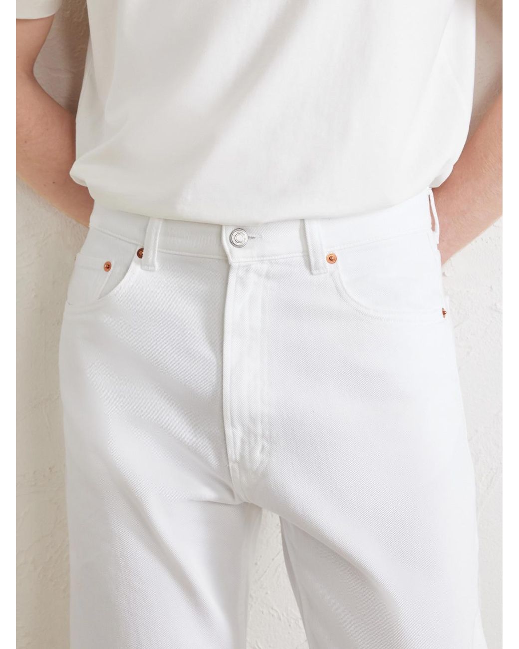 Ghiaia White Straight-Leg Jeans for men