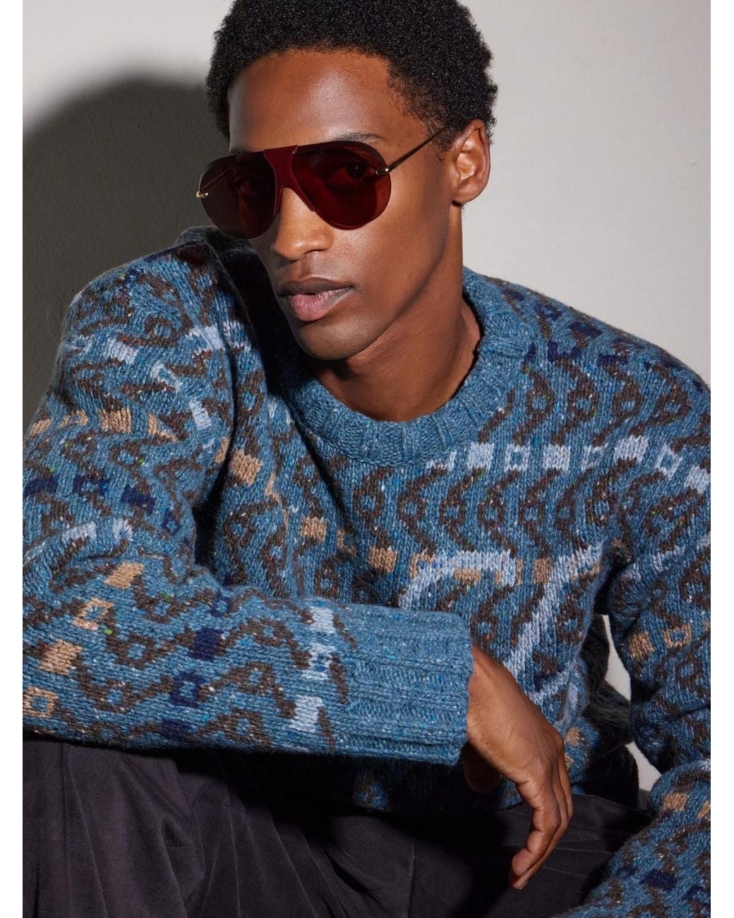 Loewe Pink Rimless Aviator-Style-Tone Metal Sunglasses for men