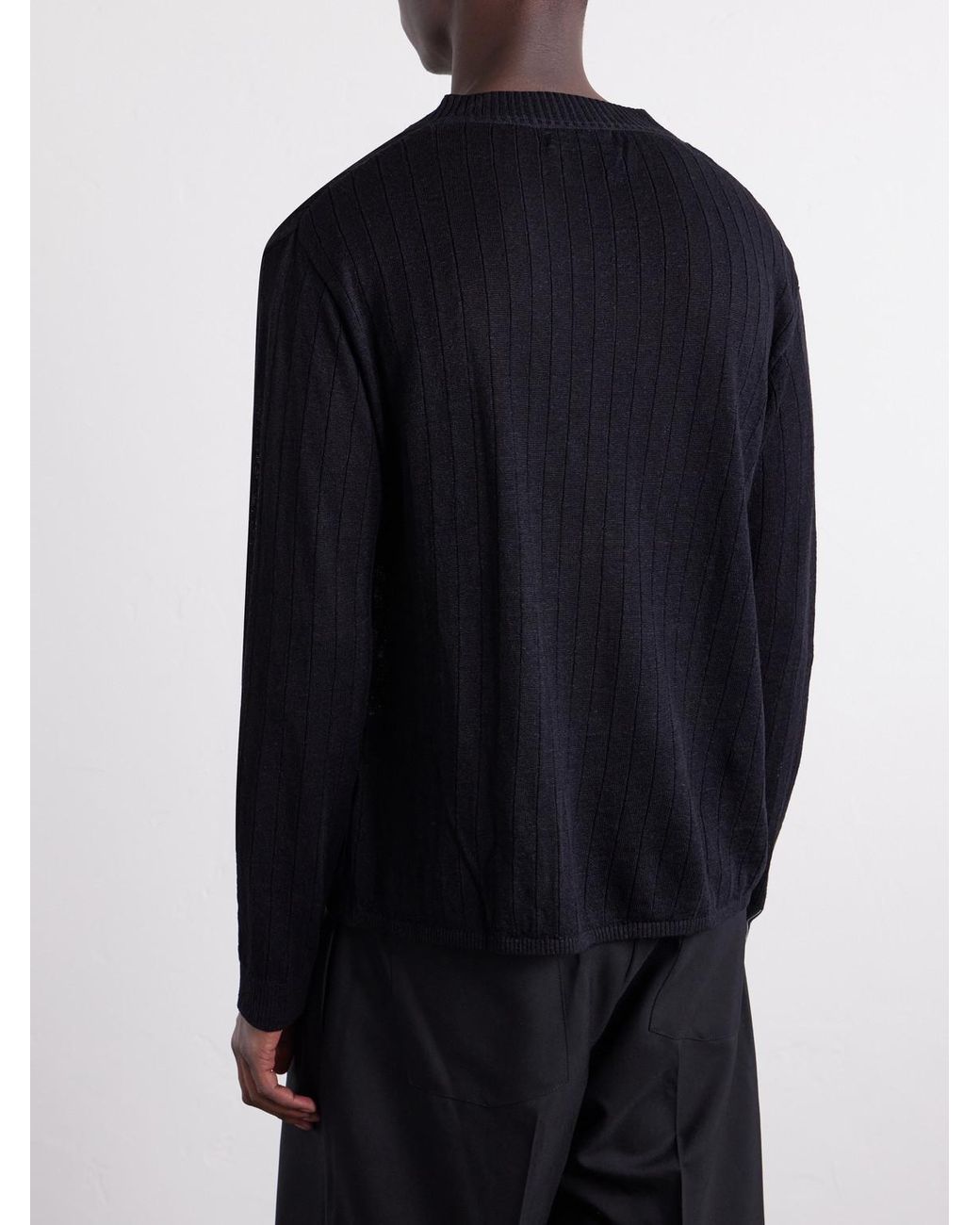 mfpen Blue Linen-blend Sweater for men