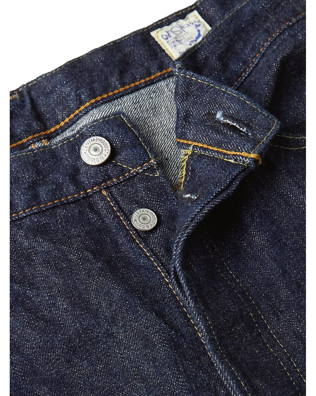 Orslow Blue 105 Selvedge Denim Jeans for men