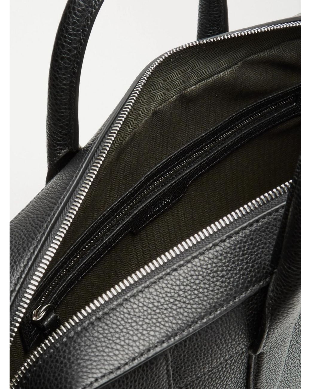 Mulberry Black Full-grain Leather Briefcase for men