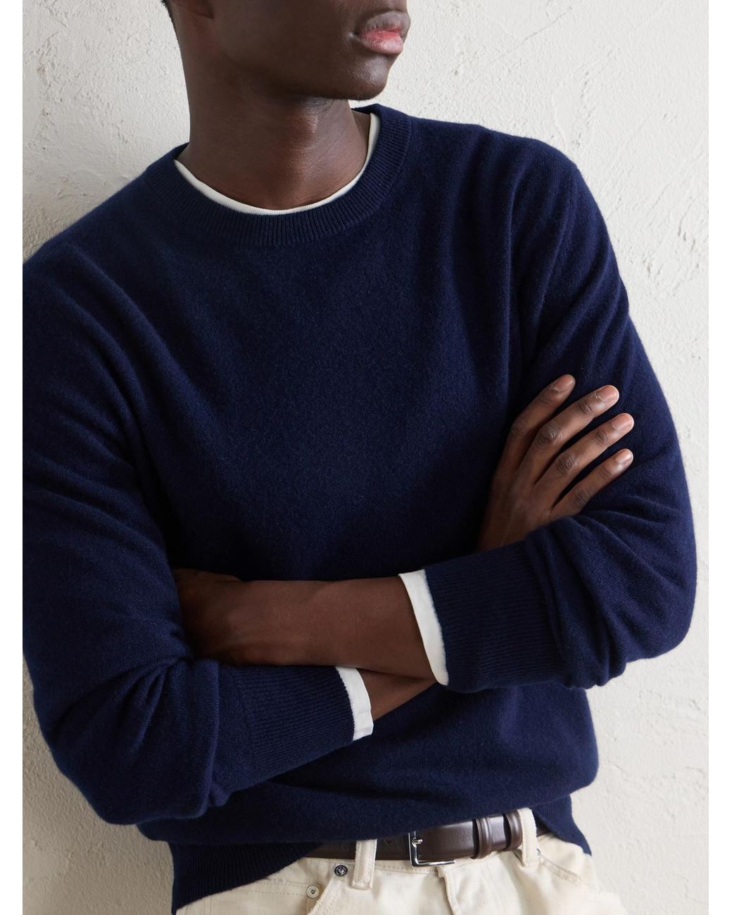 Altea Blue Cashmere Sweater for men