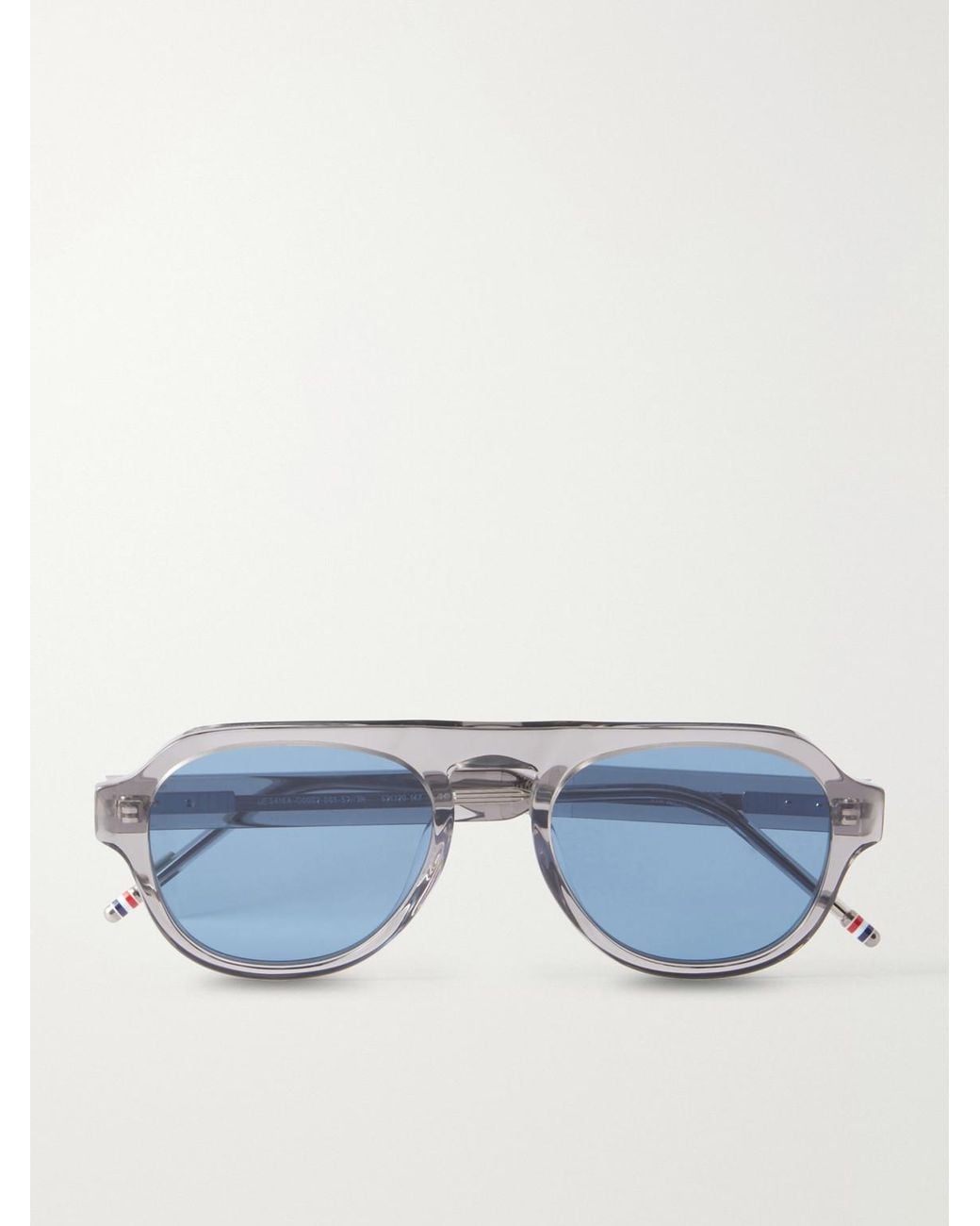 Thom Browne Blue Round-Frame Acetate Sunglasses for men