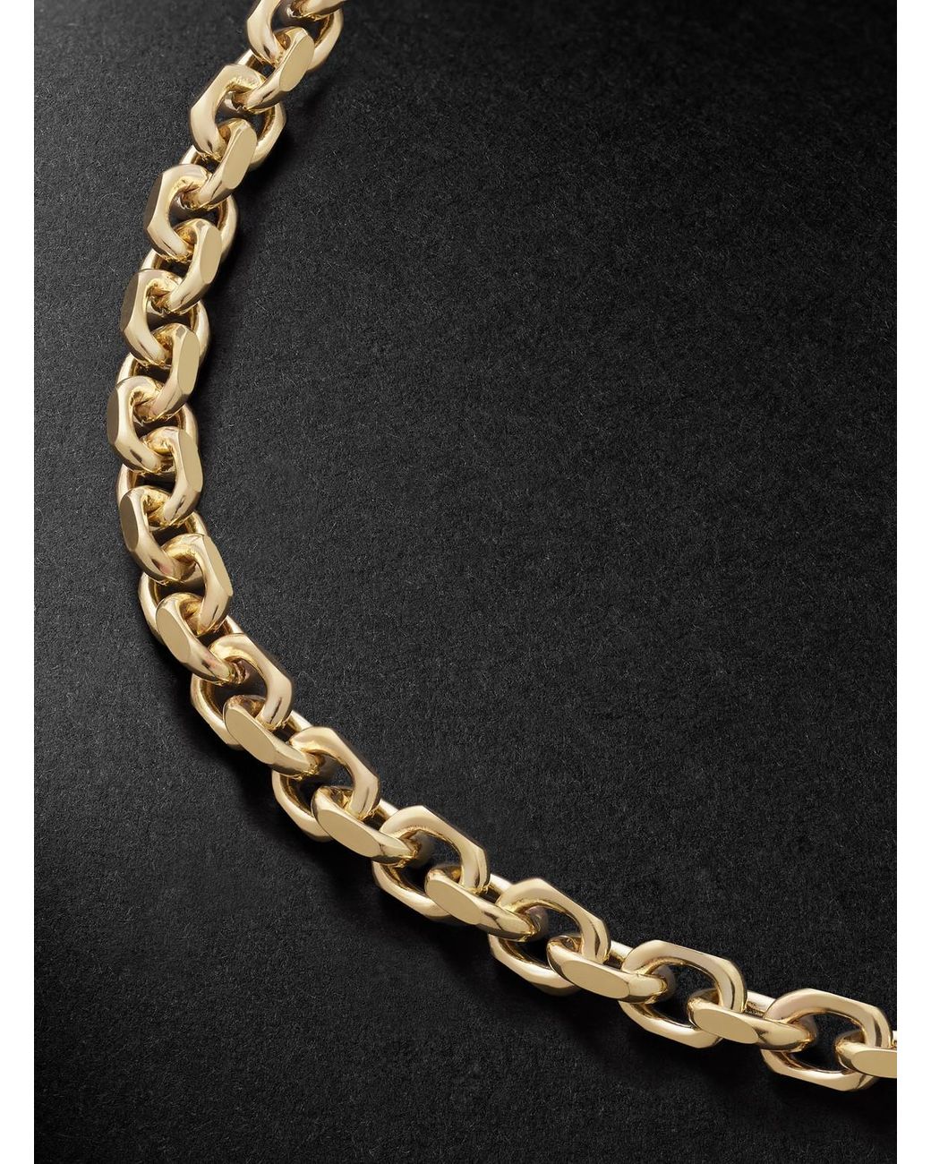 Sydney Evan Black 14-Karat Curb Chain Necklace for men