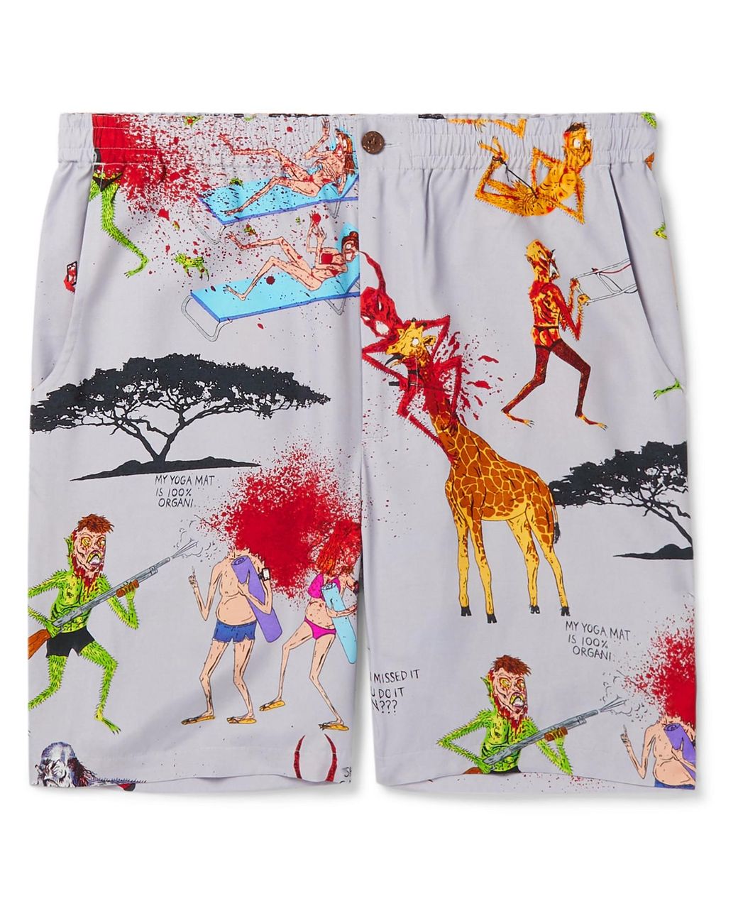 Wacko Maria Nasty Neckface Printed Woven Shorts in Gray for Men - Lyst