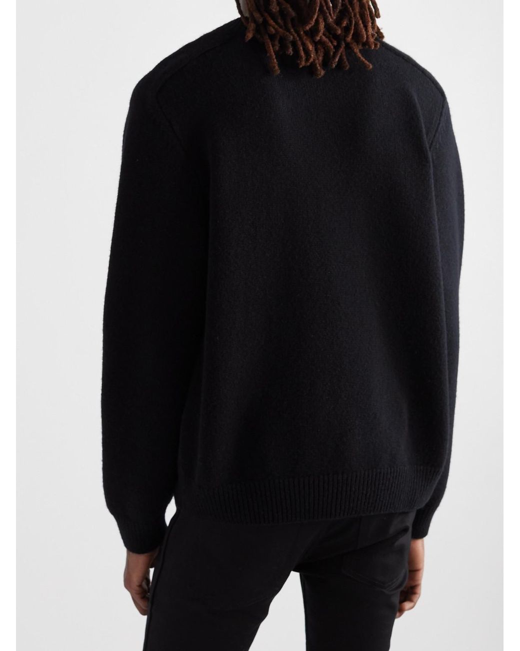 Wool And Cashmere-Blend Sweater di Céline in Black da Uomo