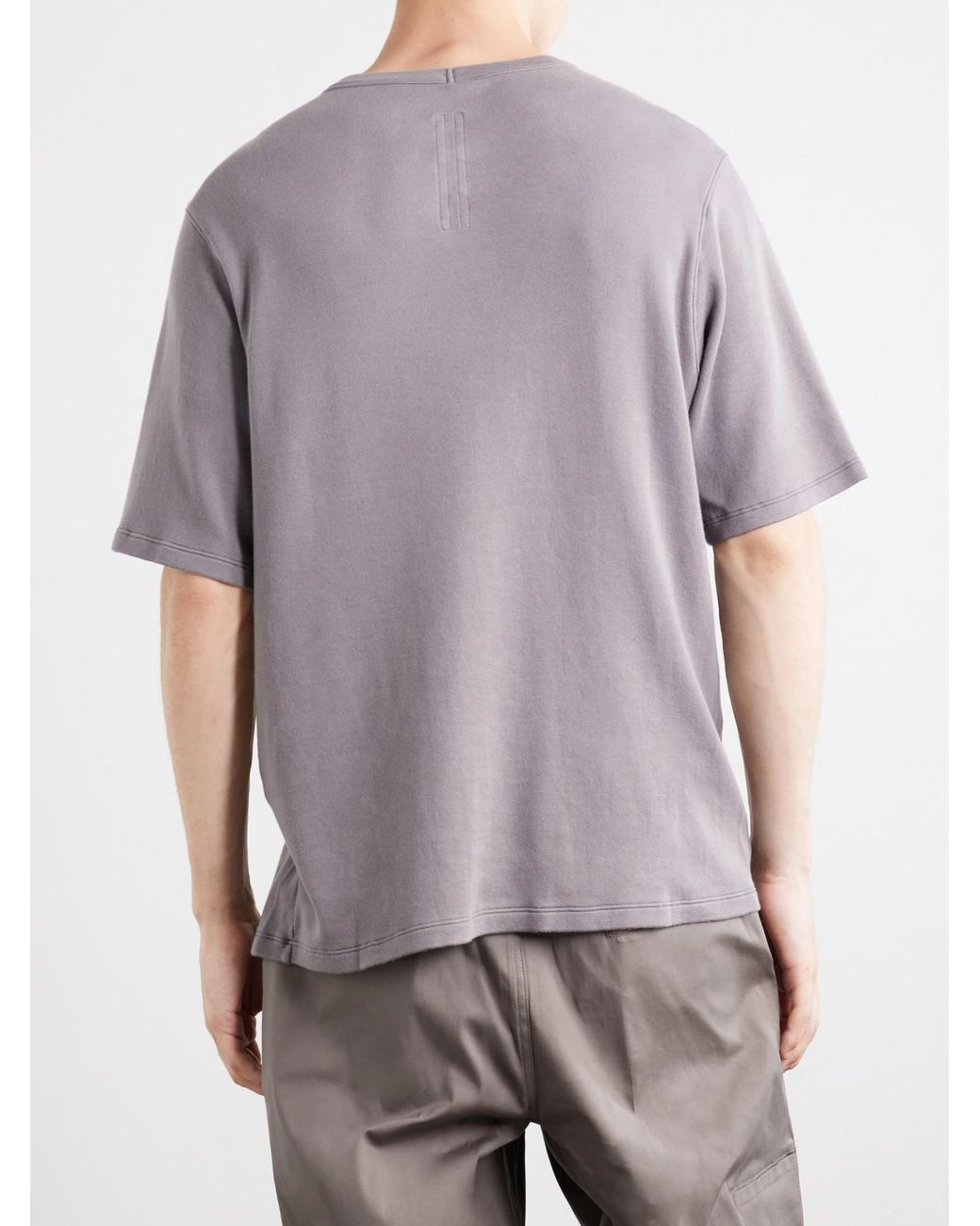 Rick Owens Purple Brad Cotton-Jersey T-Shirt for men