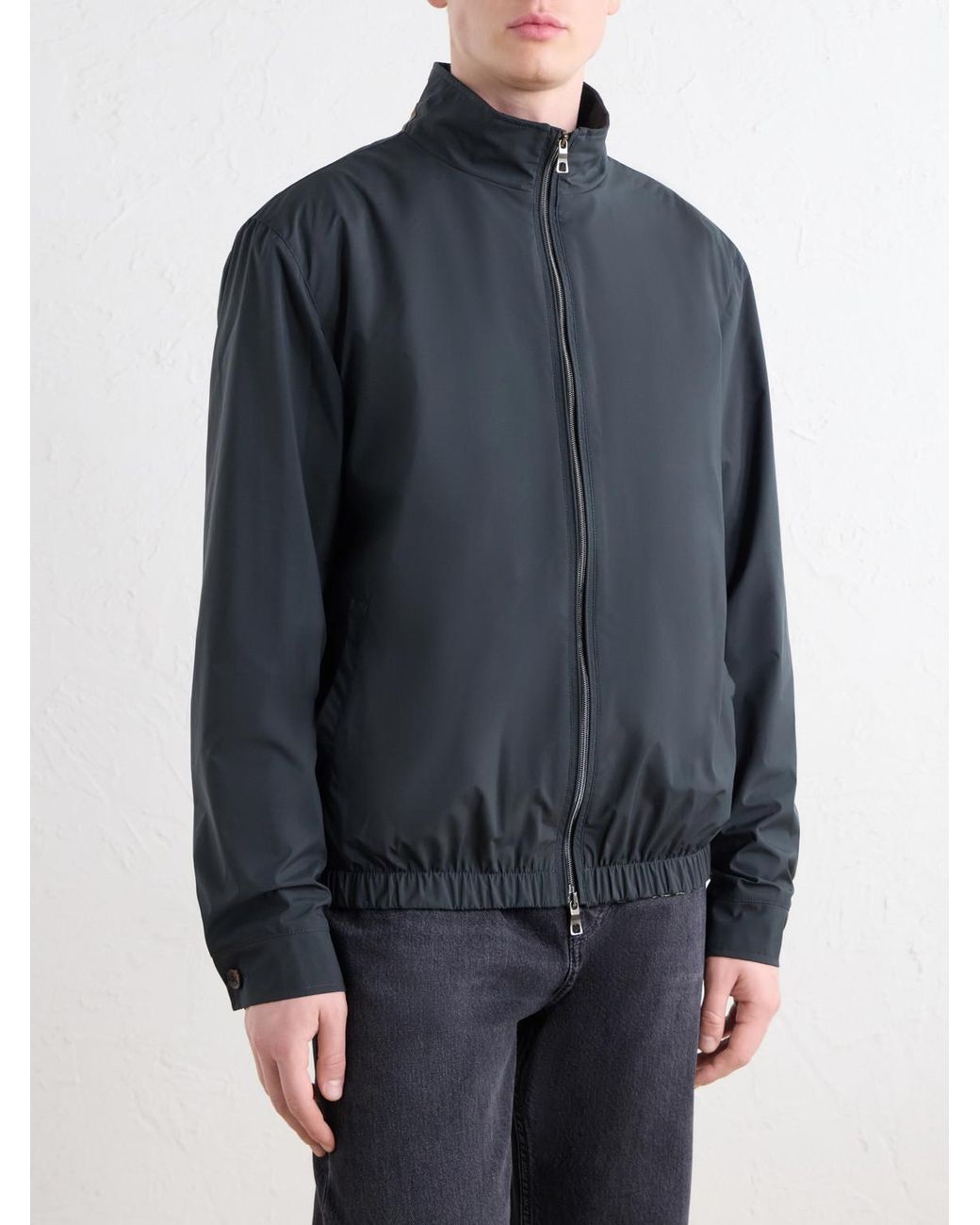 N.Peal Cashmere Blue Shell Blouson Jacket for men