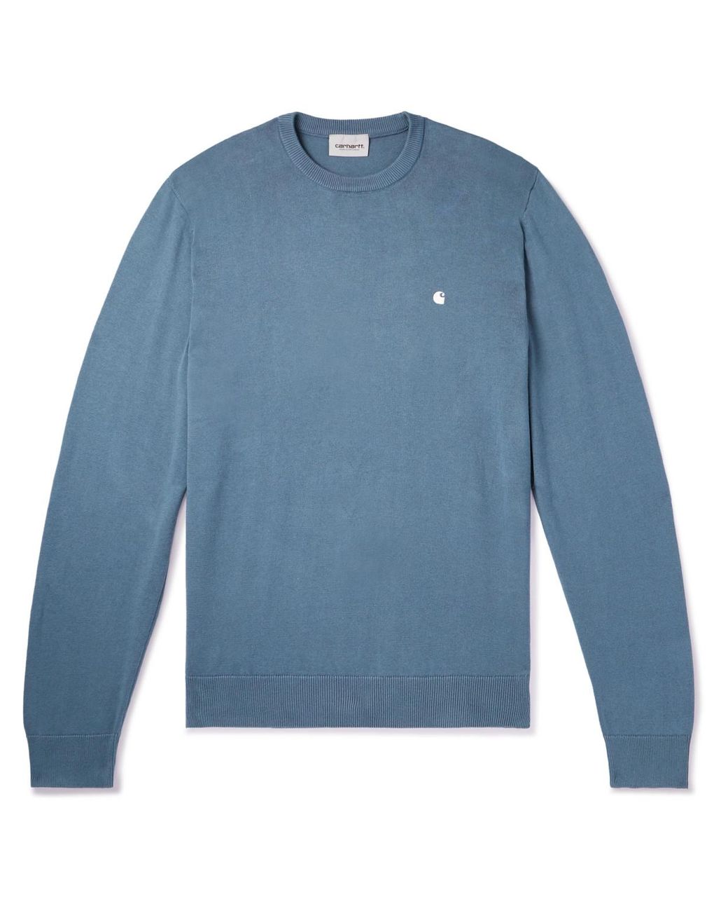 Carhartt WIP Madison Logo-embroidered Cotton Sweater in Blue for Men | Lyst