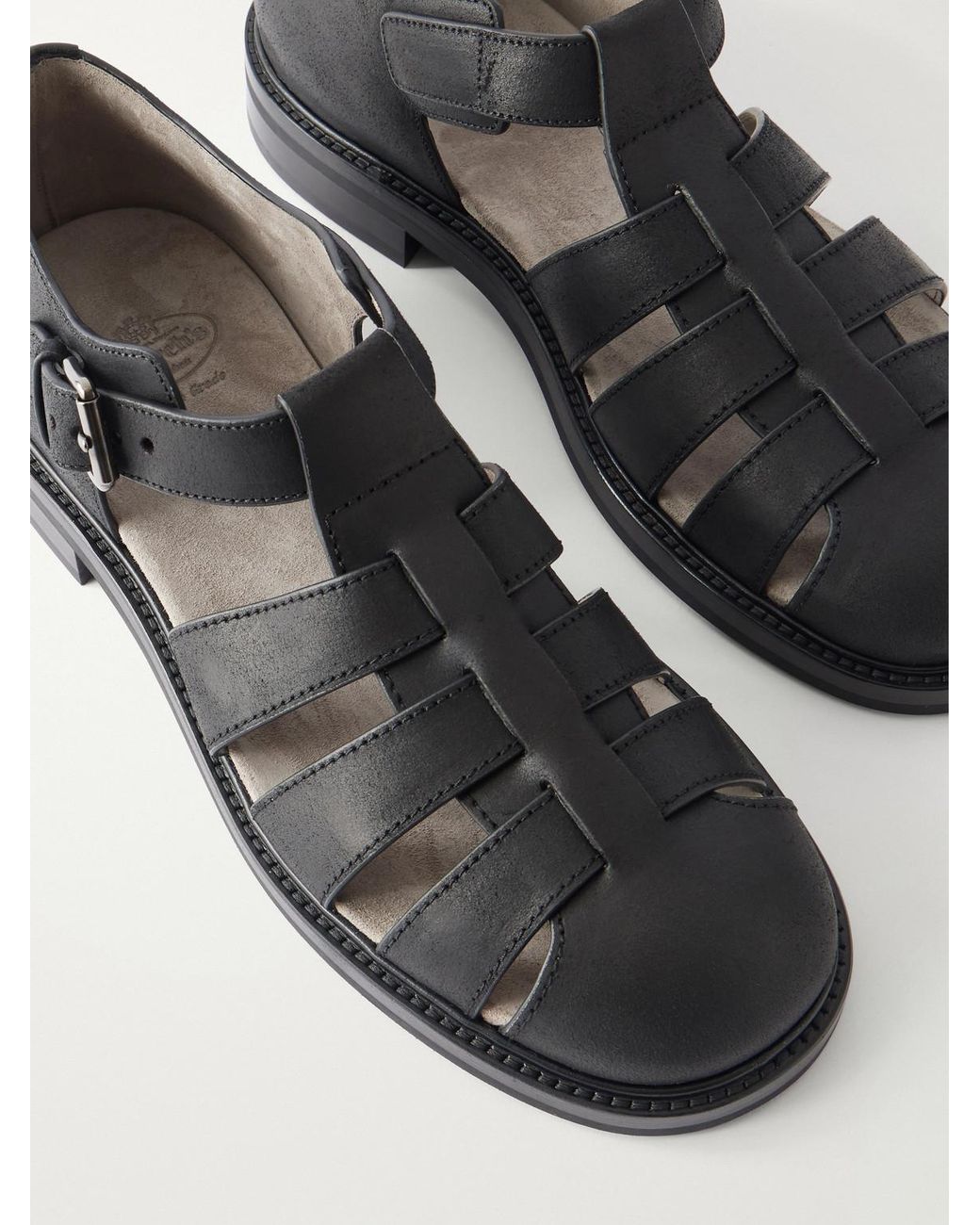 Church's Black Fisherman Winter Leather Sandals for men