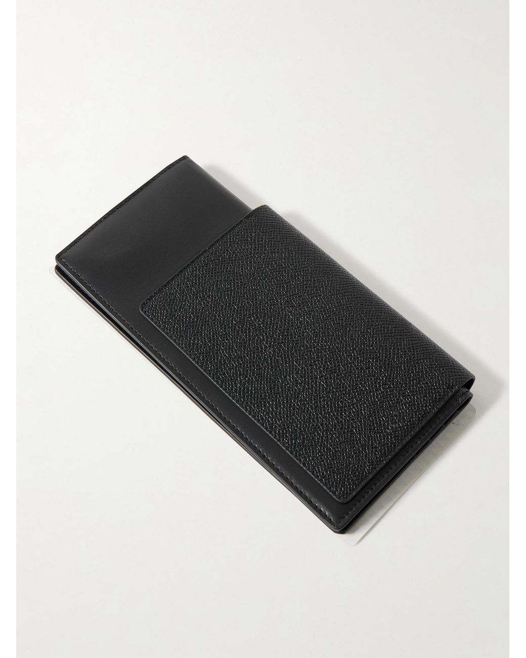 Balenciaga Black Passport Logo-debossed Leather Bifold Wallet for men