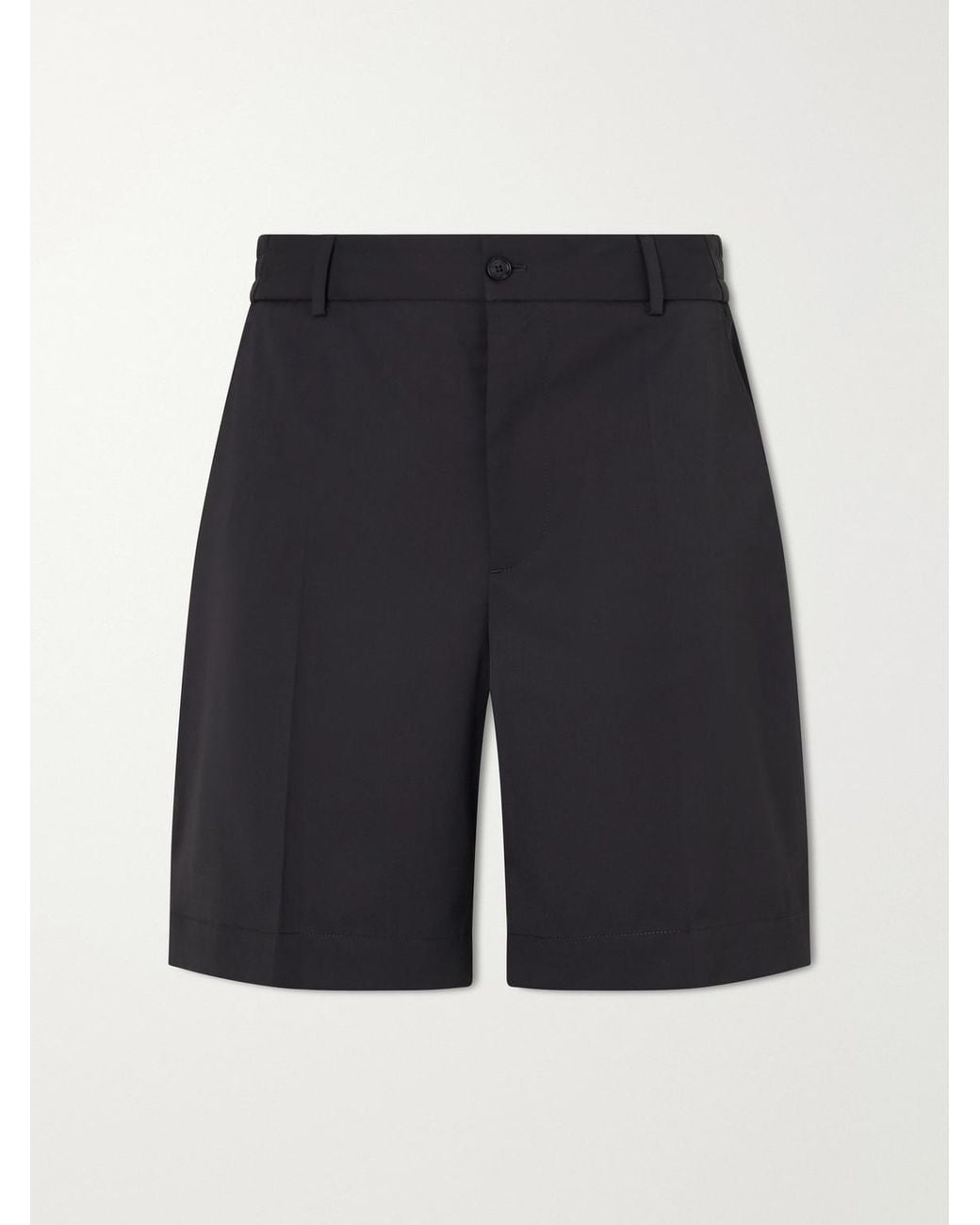 Moncler Blue Straight-Leg Gabardine Shorts for men