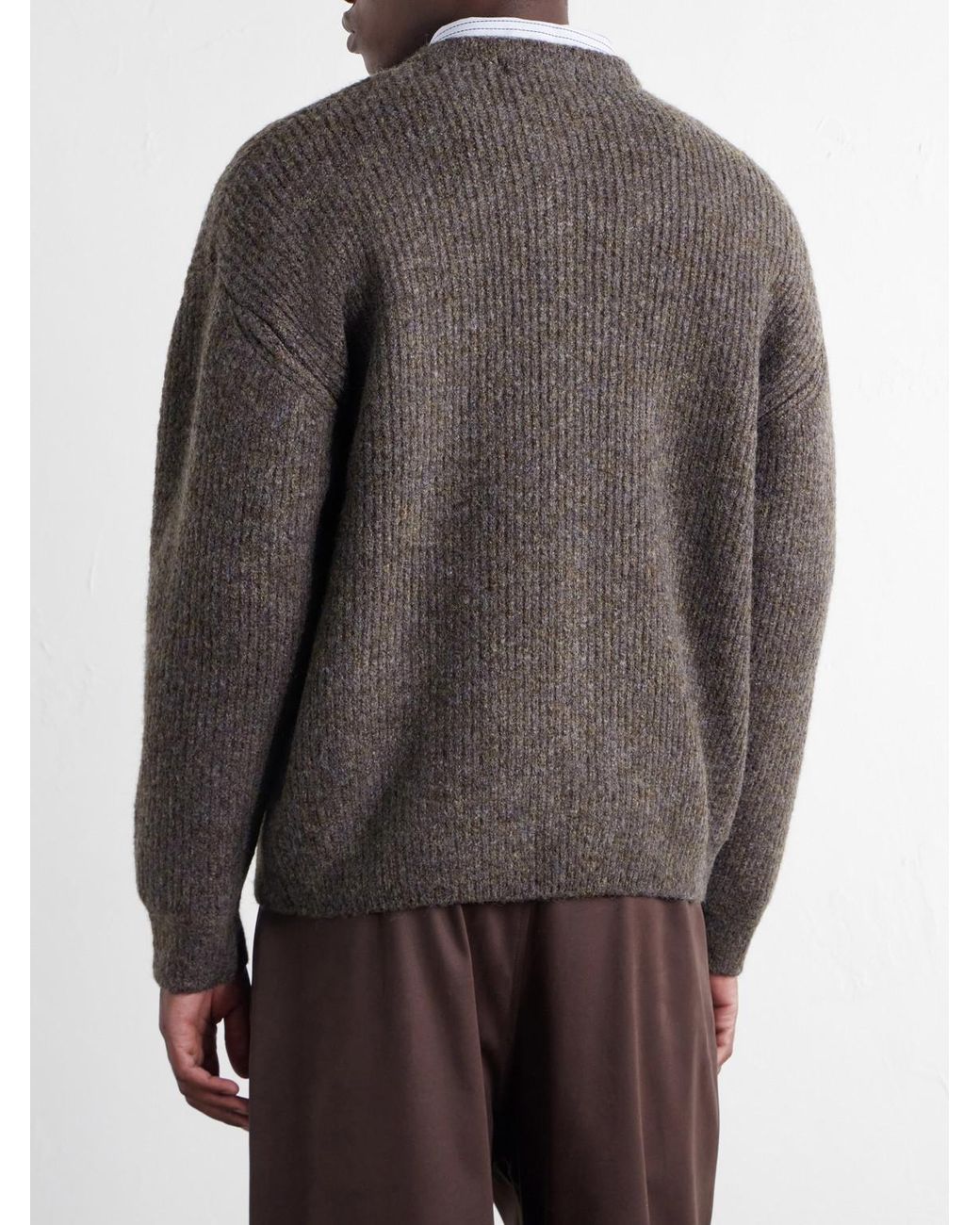 FRIZMWORKS Gray Knitted Cardigan for men
