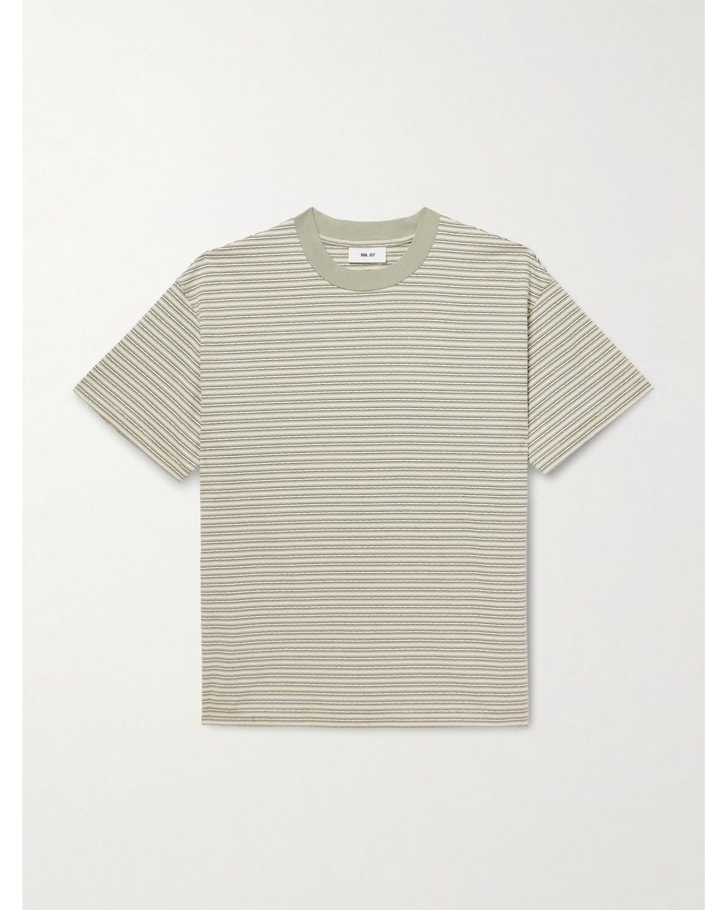NN07 Natural Lionel 30046 Striped Organic Cotton-jersey T-shirt for men