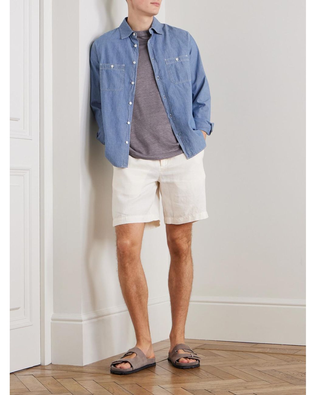 Mr P. Gray Linen T-Shirt for men