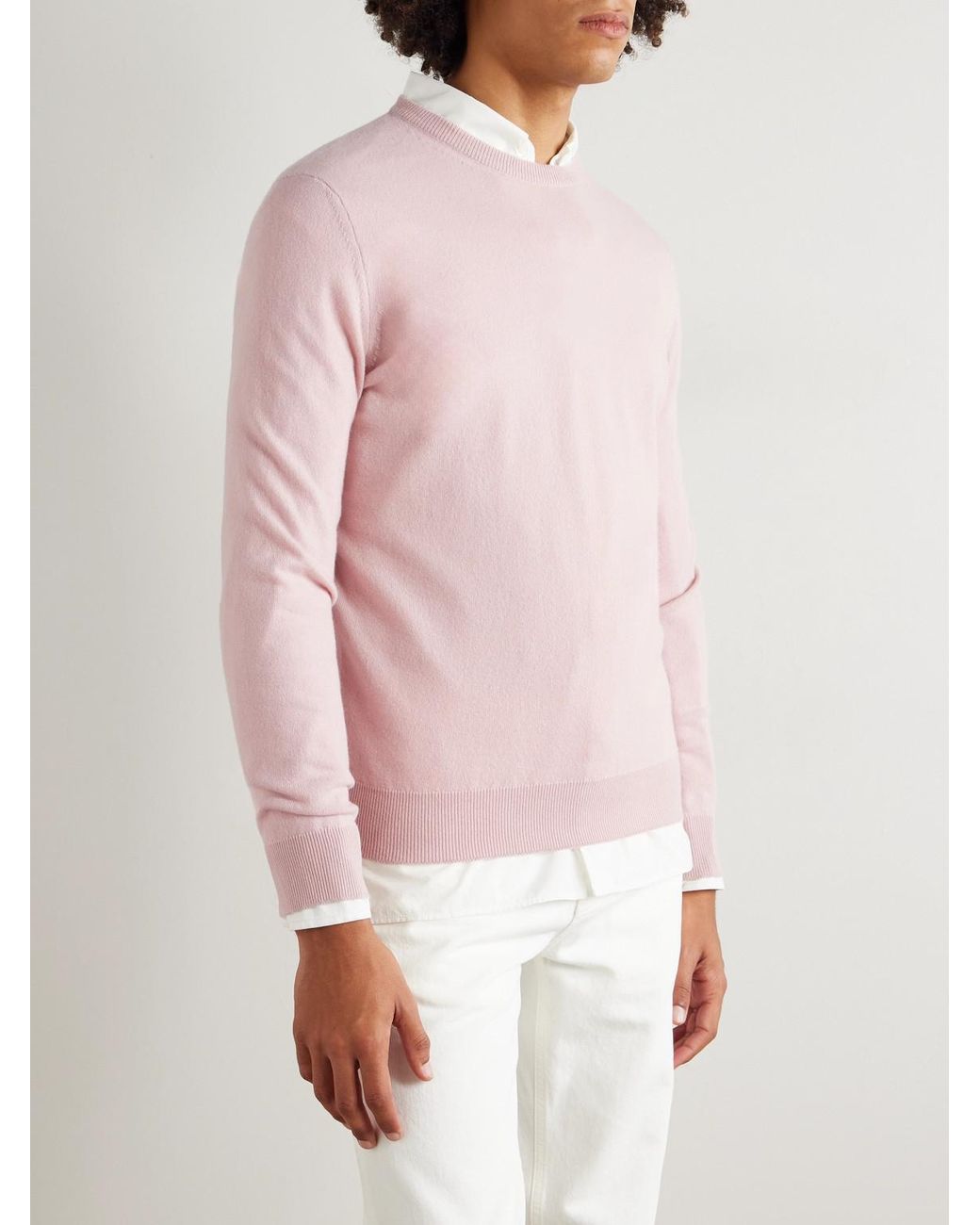 Zegna Pink Slim-fit Oasi Cashmere Sweater for men