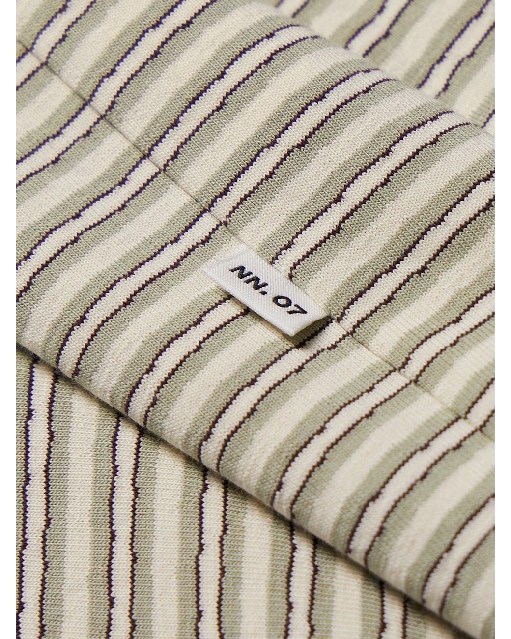 NN07 Natural Lionel 30046 Striped Organic Cotton-jersey T-shirt for men