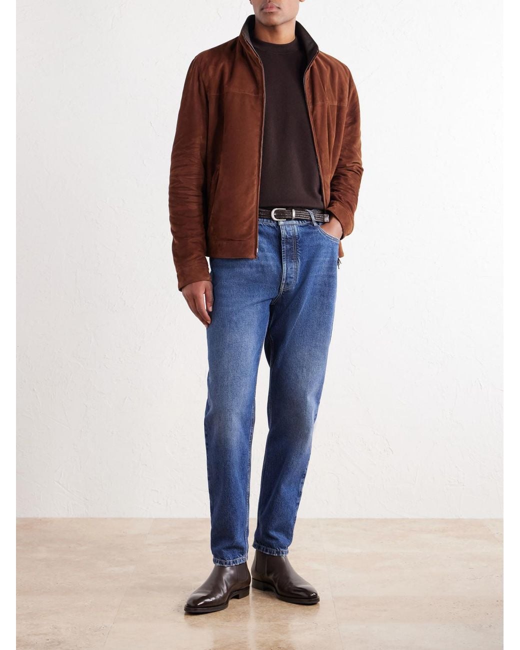 Thom Sweeney Black Cashmere And Silk-Blend Jersey Sweater for men