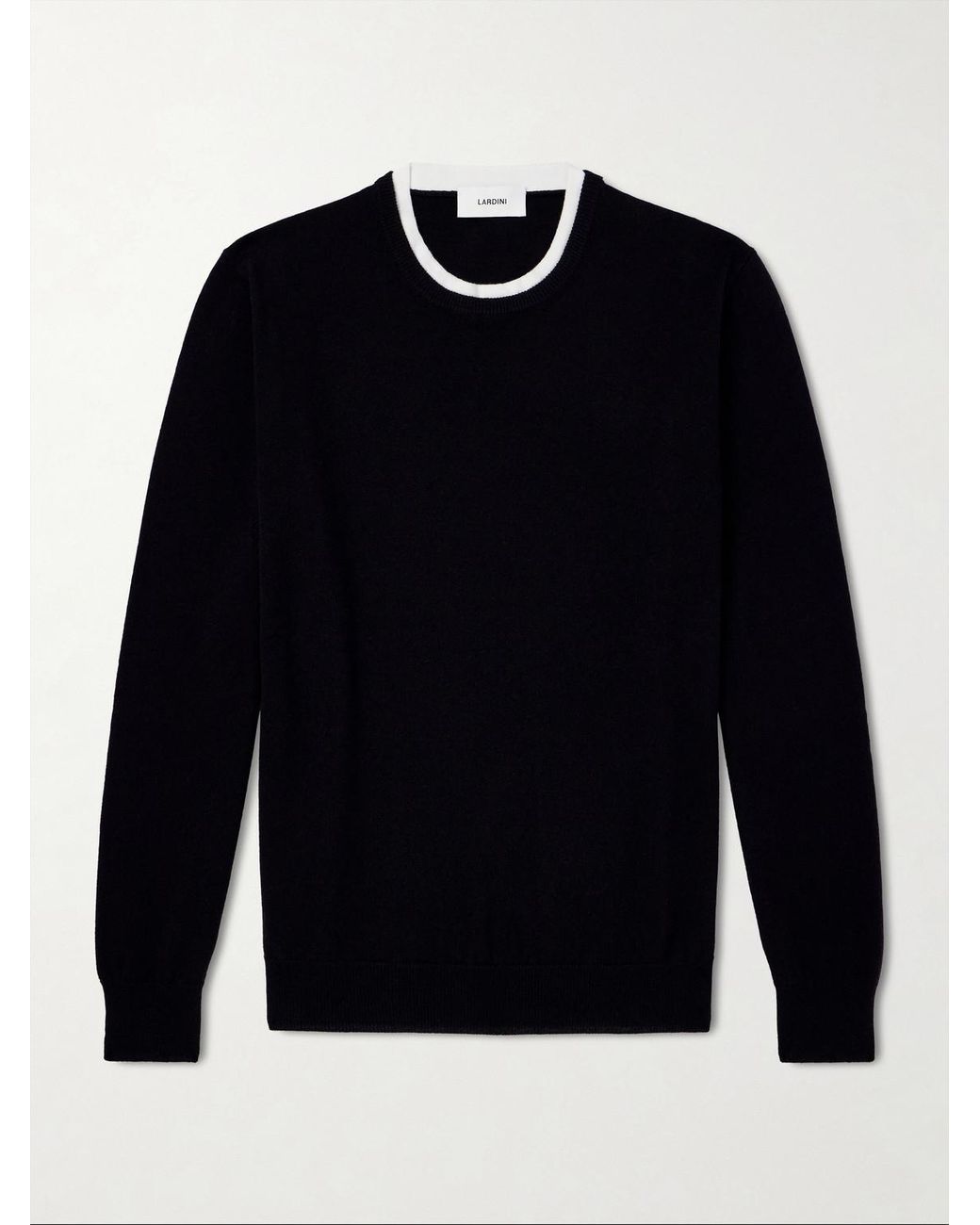 Lardini Blue Wool And Cashmere-Blend Sweater for men