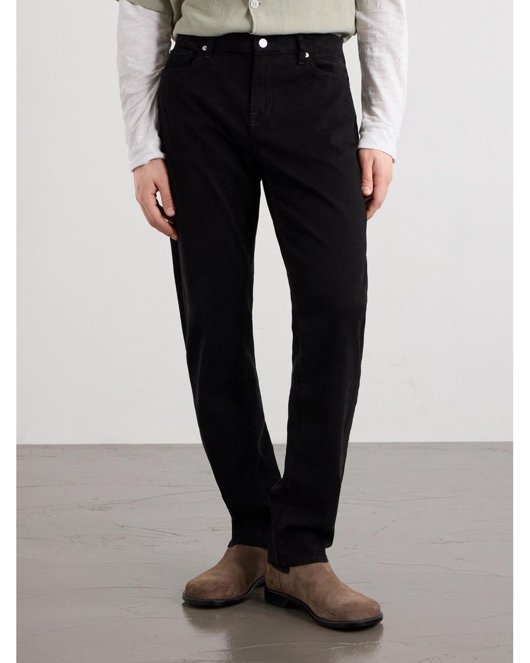 FRAME Blue L'homme Slim-fit Stretch Lyocell-blend Trousers for men