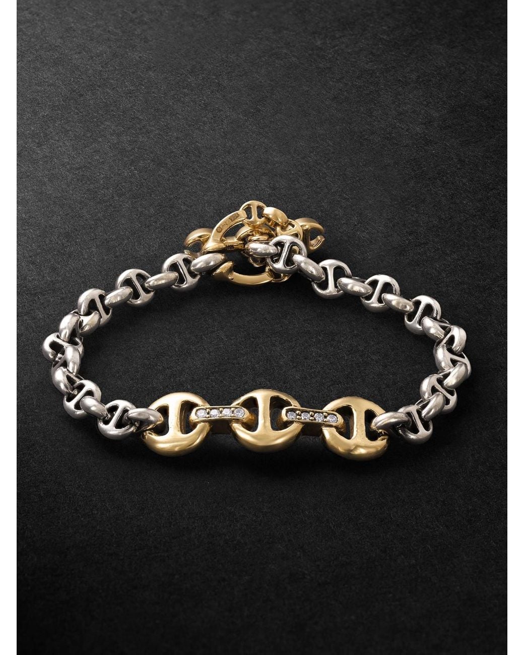 Hoorsenbuhs Black Sterling And 18-Karat Diamond Bracelet for men