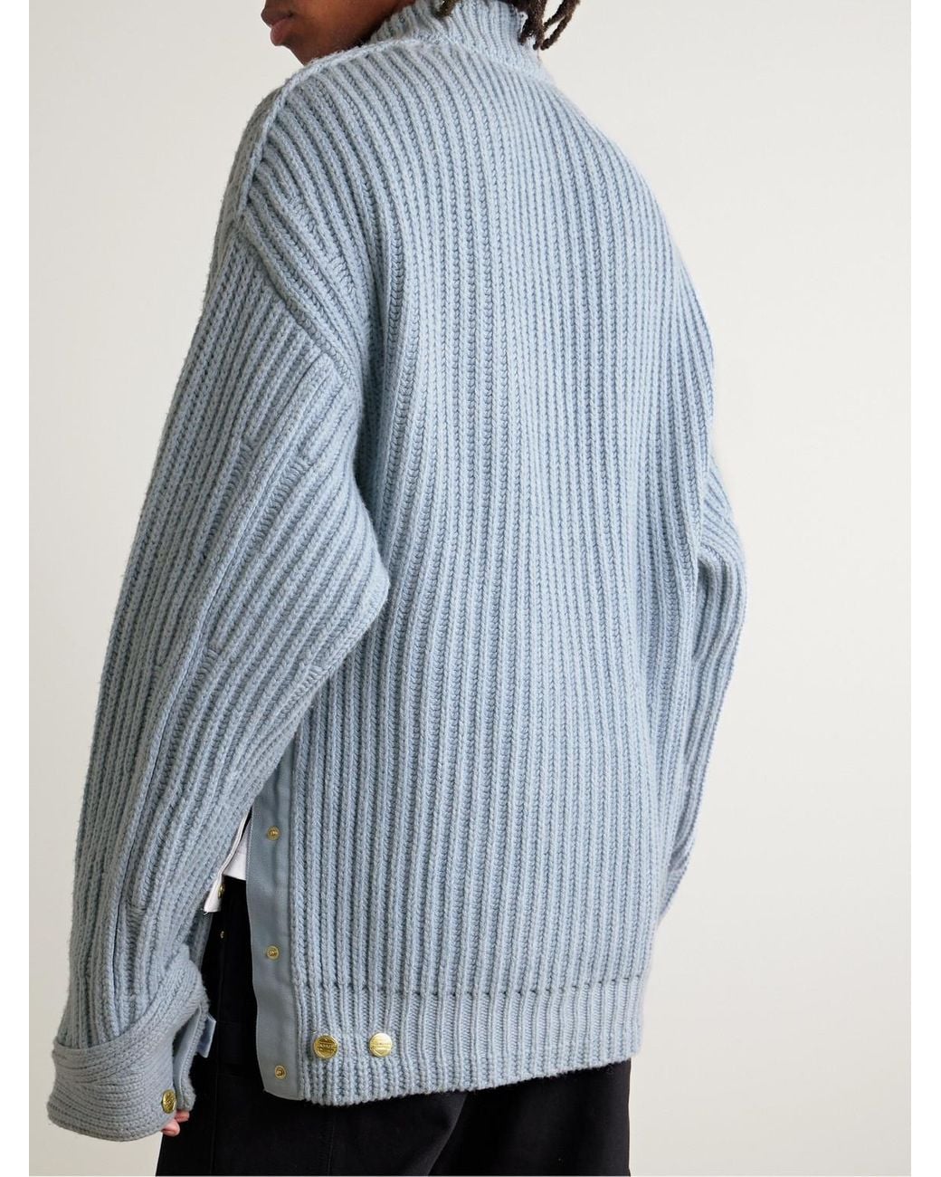 Sacai Carhartt Wip Detroit Ribbed Wool And Nylon-blend Sweater in