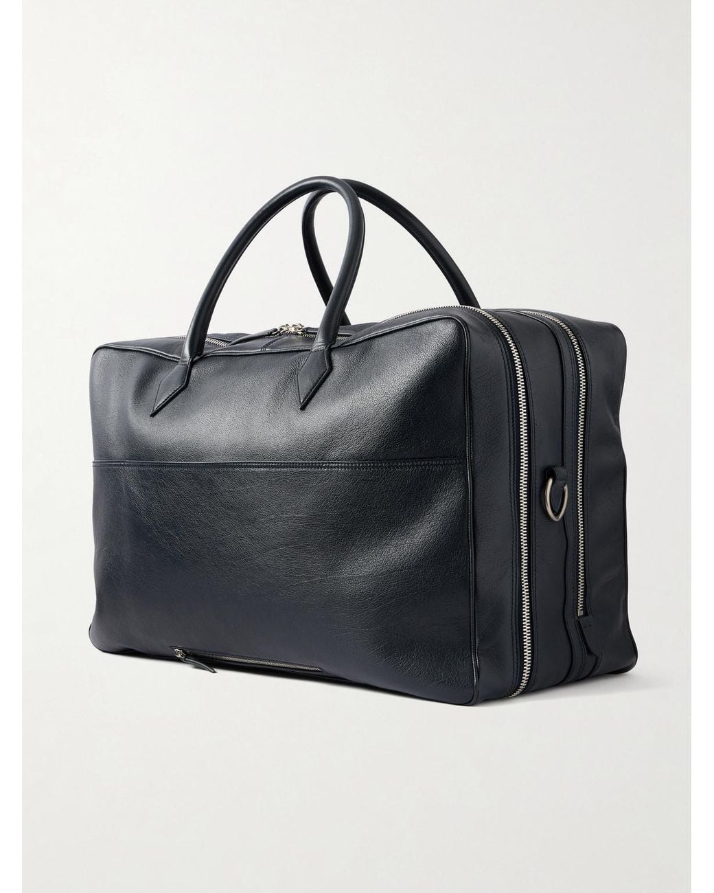 Metier Black Closer Weekend Leather Weekend Bag for men
