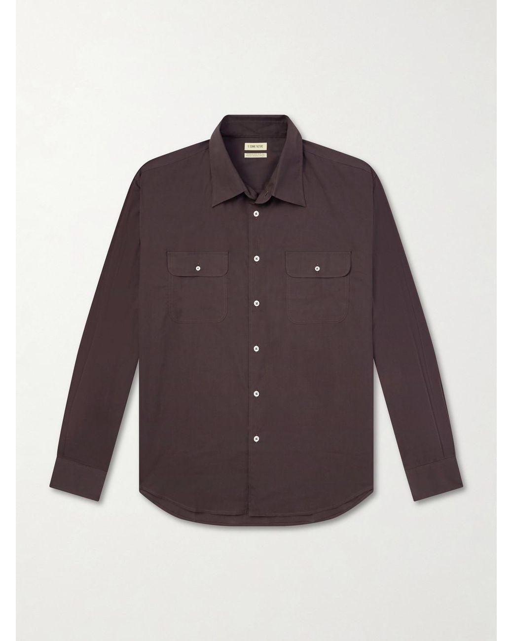 De Bonne Facture Purple Artist Cotton Shirt for men