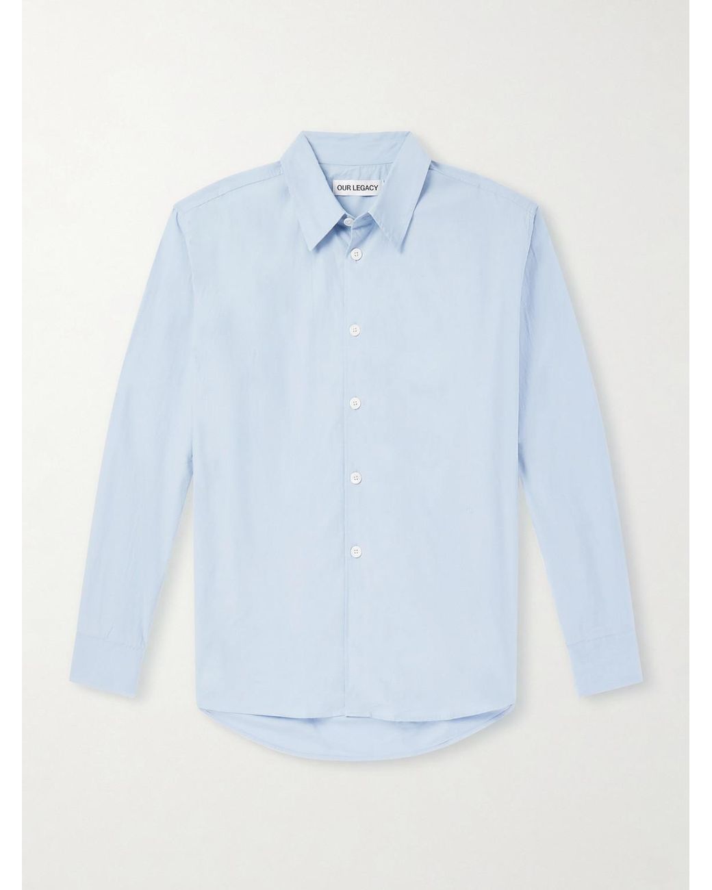 Our Legacy Blue Beyond Tm Lyocell And Cotton-blend Shirt for men