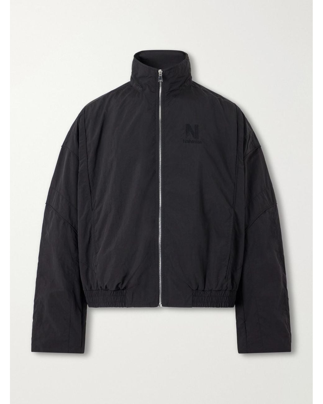 NAHMIAS Blue Logo-embroidered Shell Jacket for men