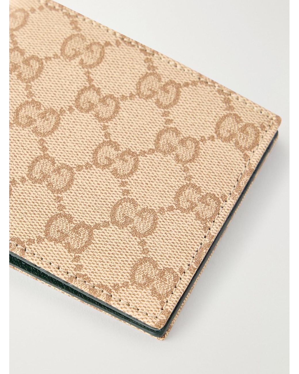 Gucci Natural Essence Classic Coated-Canvas Billfold Wallet for men