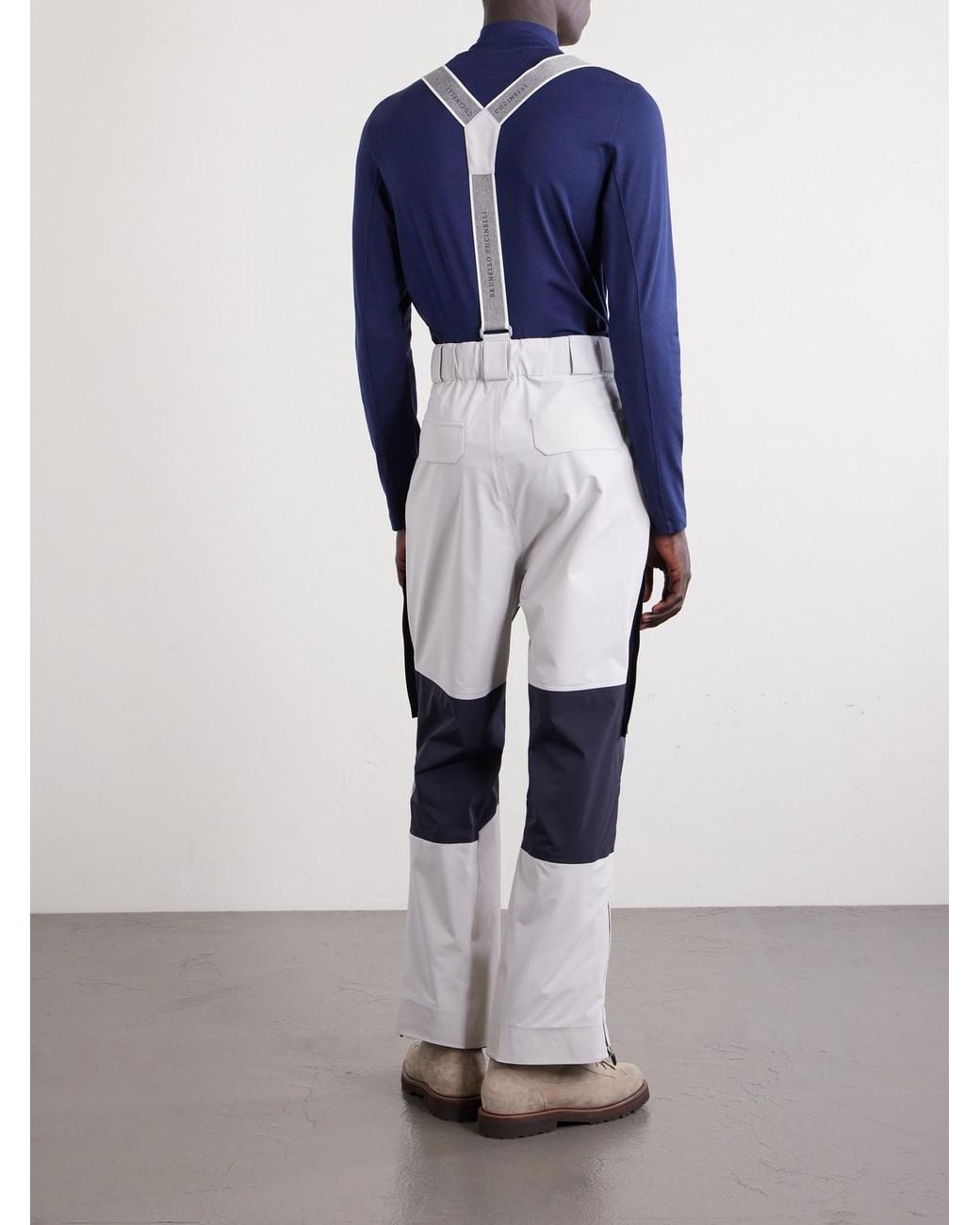 Brunello Cucinelli White Straight-Leg Panelled Shell Ski Pants for men