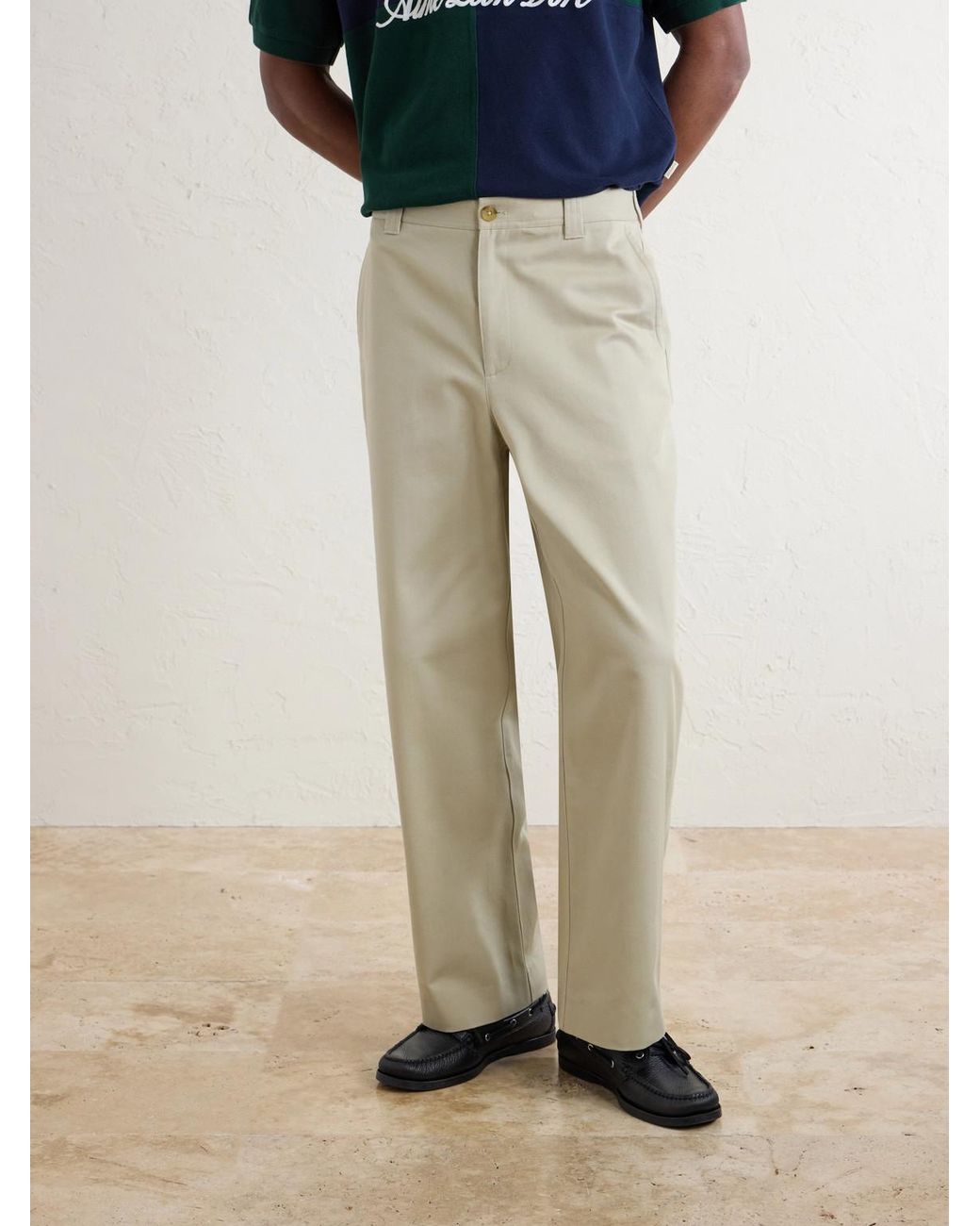 Aimé Leon Dore Natural Straight-Leg Cotton-Canvas Trousers for men
