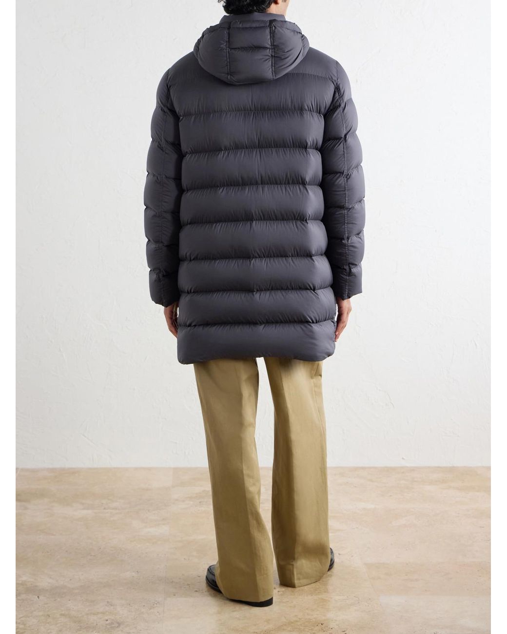 Herno Blue Ecoage Padded Quilted Down Jacket for men