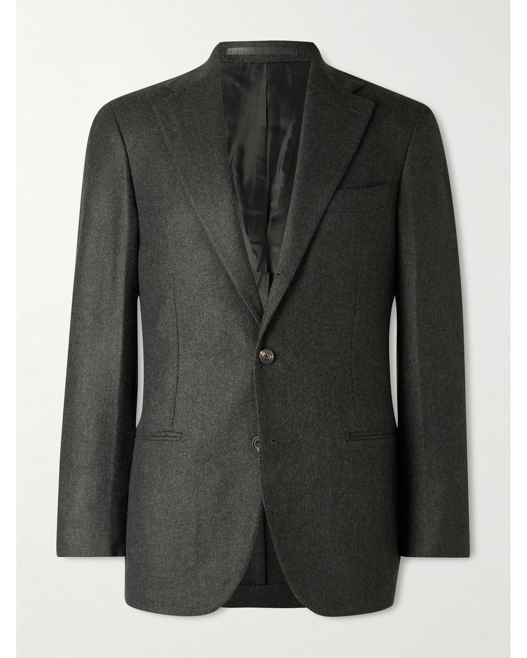 J. Mueser Black Waverly Wool-Twill Blazer for men