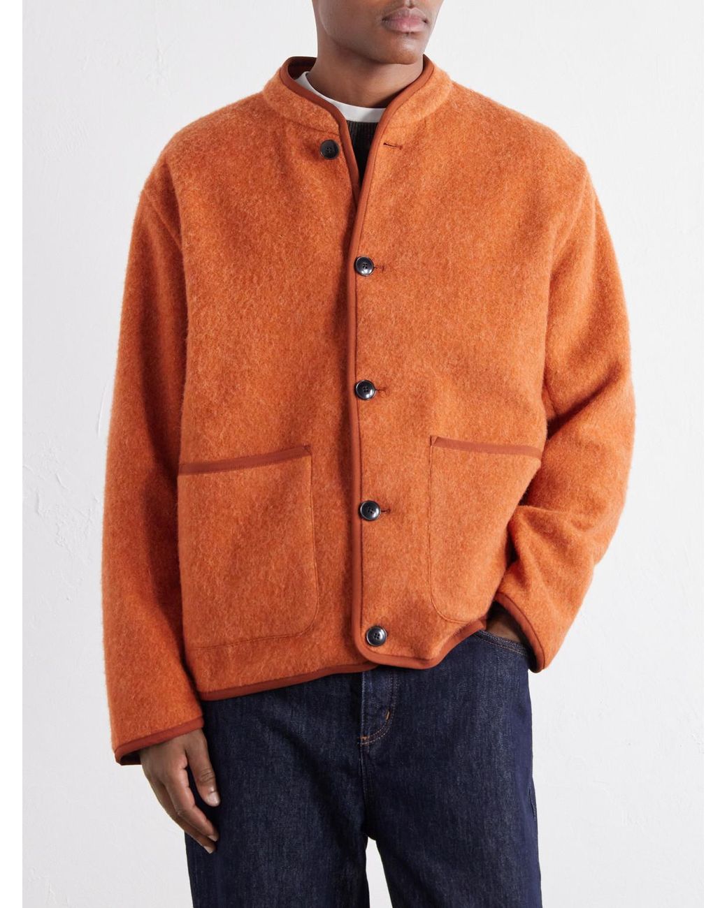 A Kind Of Guise Orange Yebra Virgin Wool Jacket for men