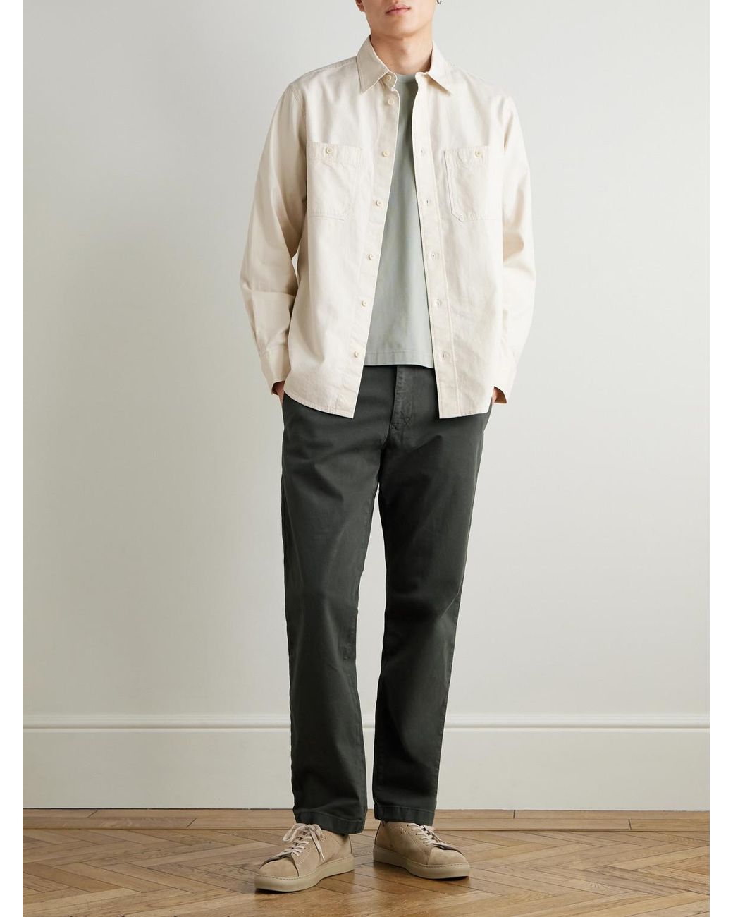 NN07 Natural Colby 50065 Organic Cotton And Hemp-blend Shirt for men