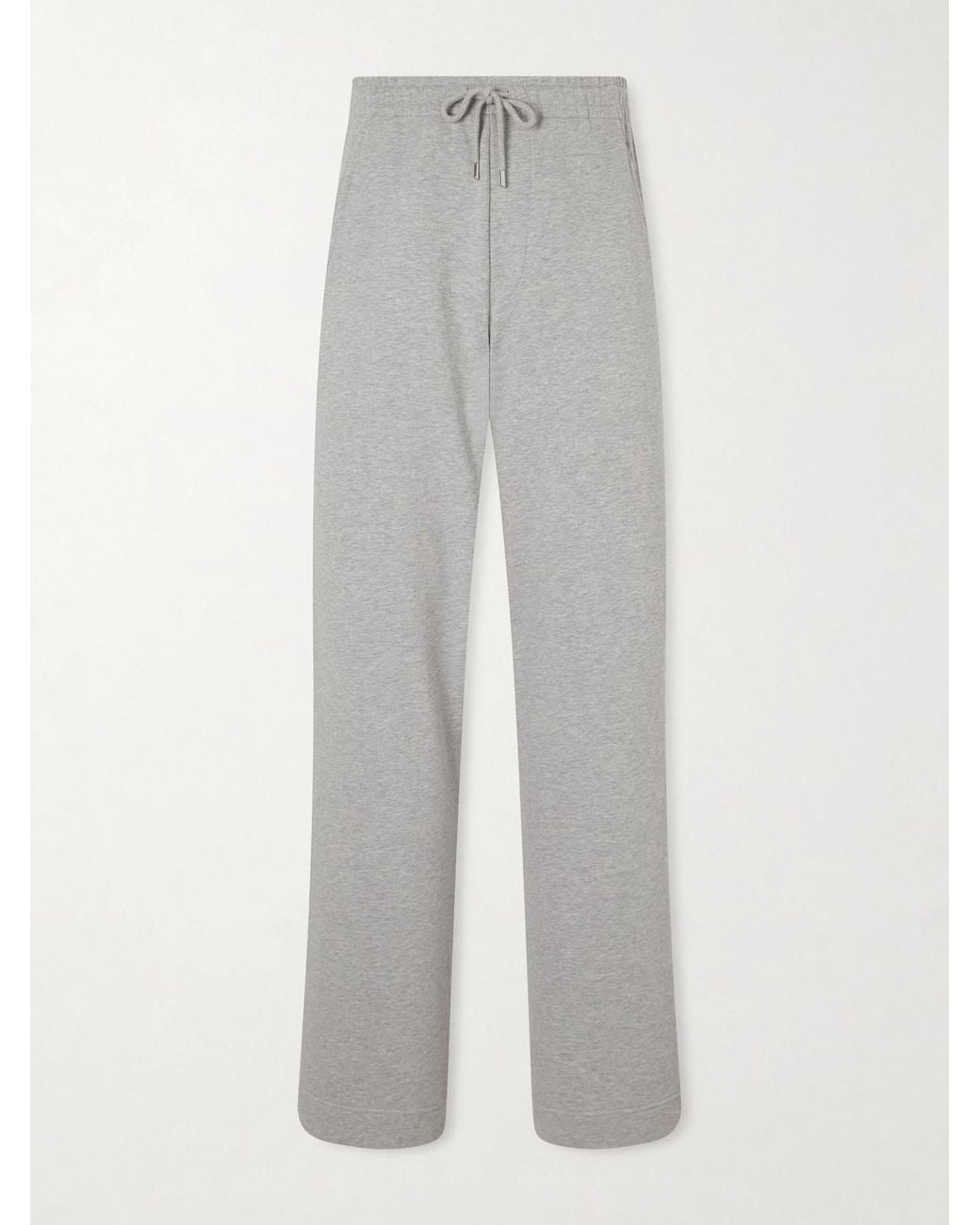 Dries Van Noten Gray Hamer Straight-Leg Cotton-Jersey Sweatpants for men