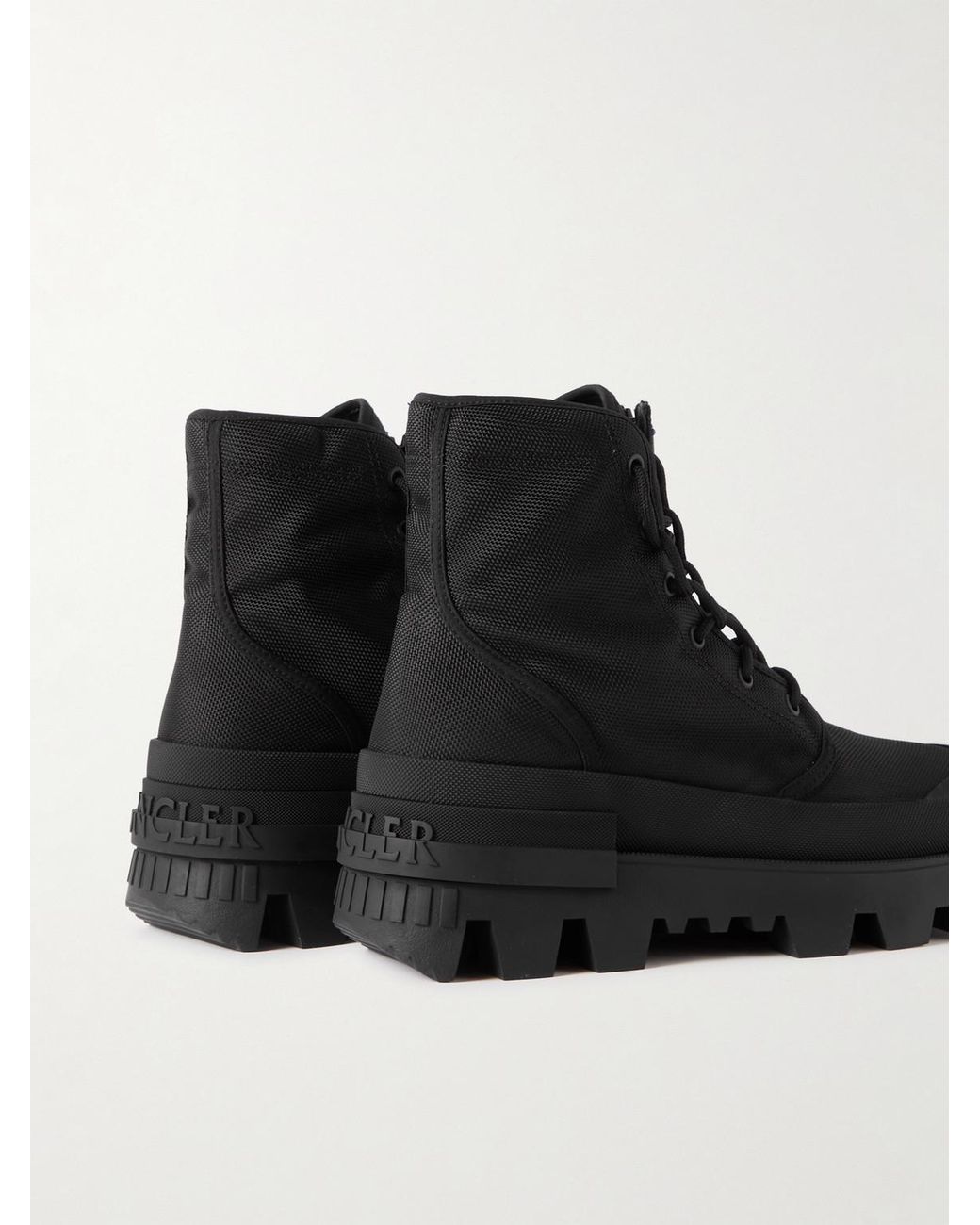 Moncler Black Hyke Desertyx Rubber-trimmed Canvas Ankle Boots for men