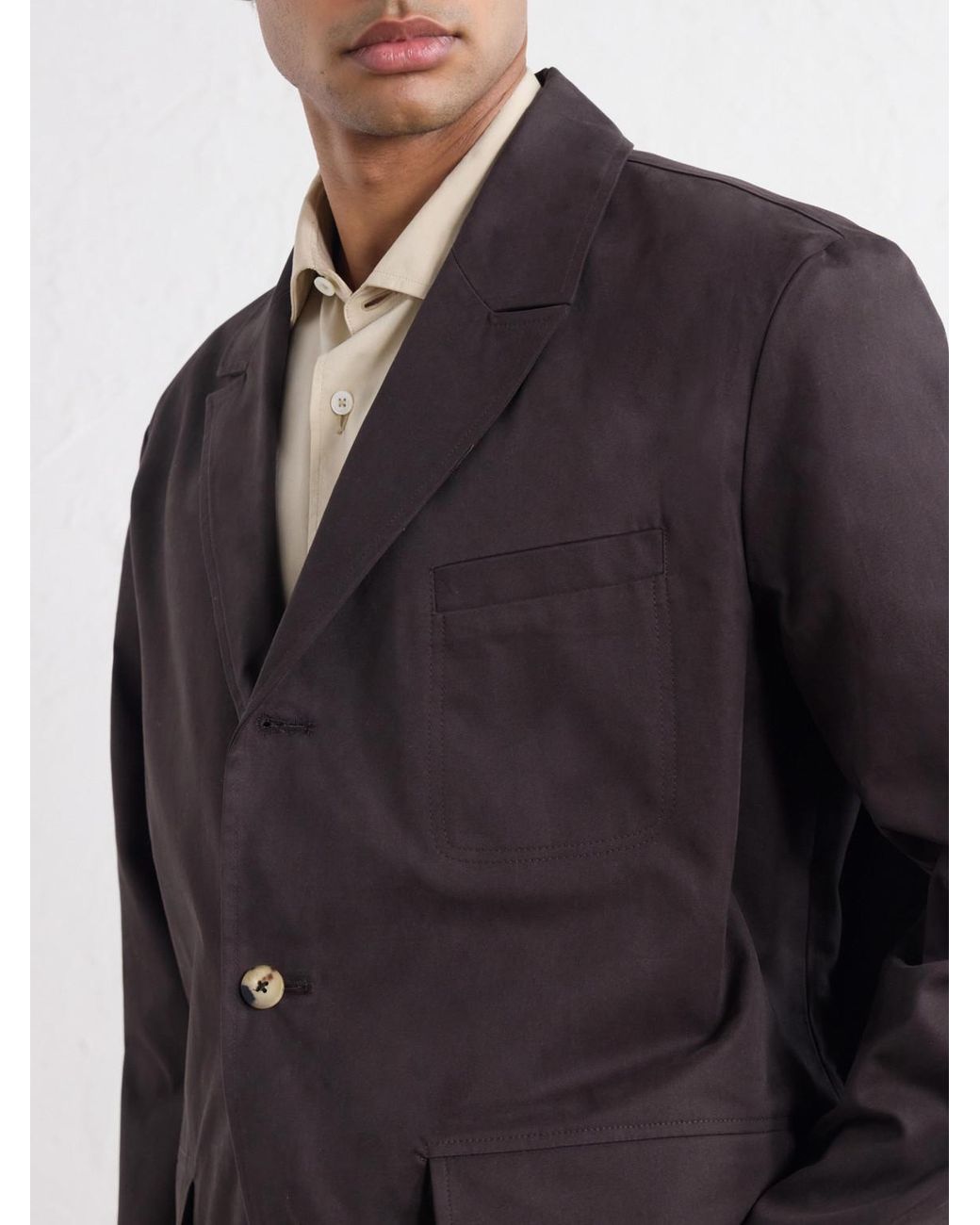 De Bonne Facture Brown Métier Cotton-Twill Suit Jacket for men