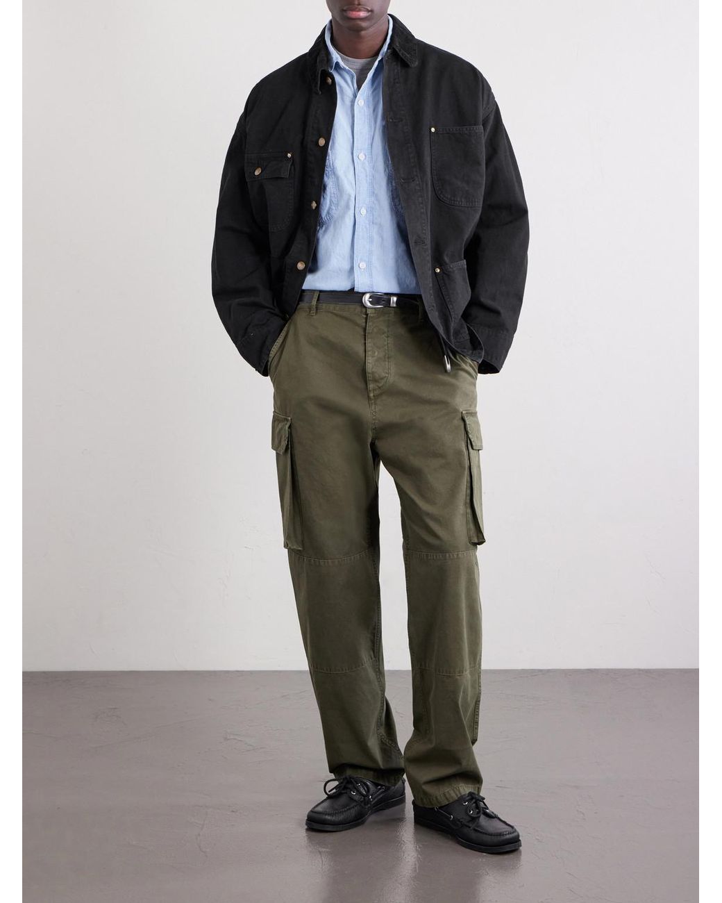 Orslow Black Cotton-Canvas Jacket for men