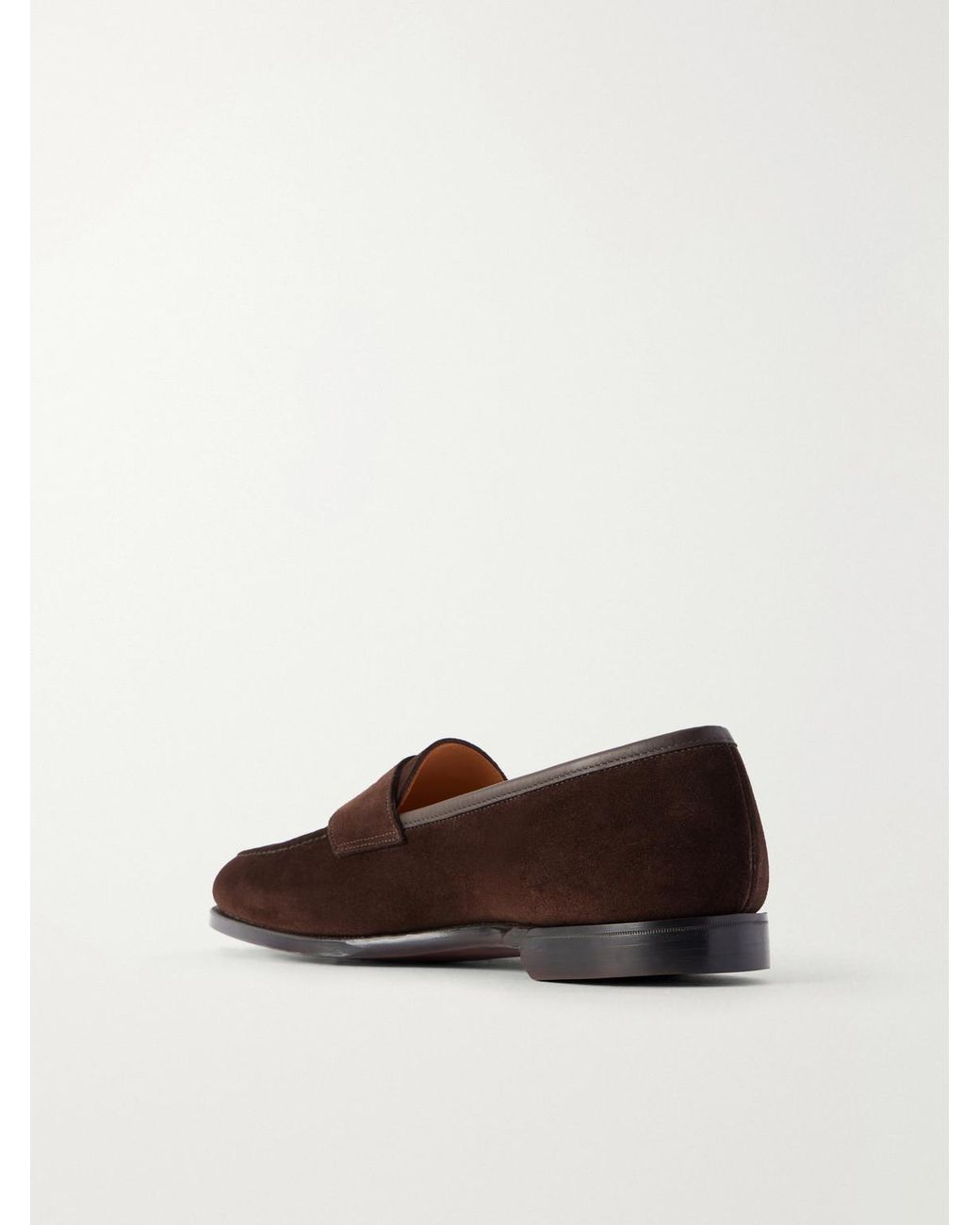 George Cleverley Brown Bradley Ii Suede Loafers for men