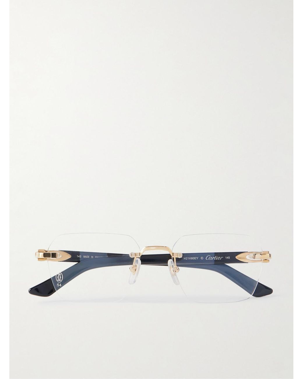 Cartier Black Signature C Acetate And-Tone Glasses for men