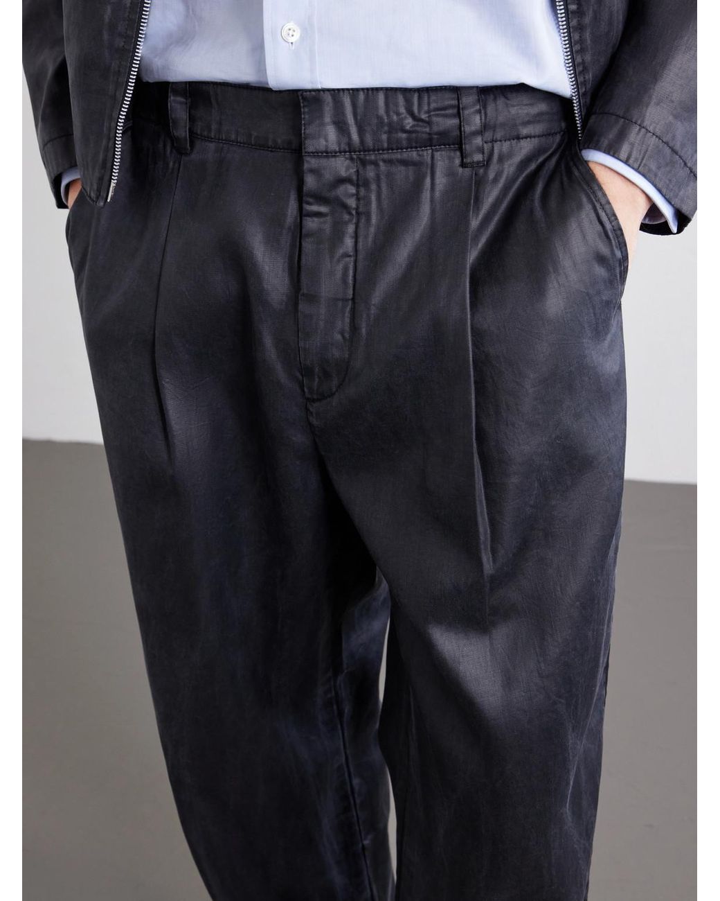 Our Legacy Gray Straight-Leg Tencel Lyocell Trousers for men