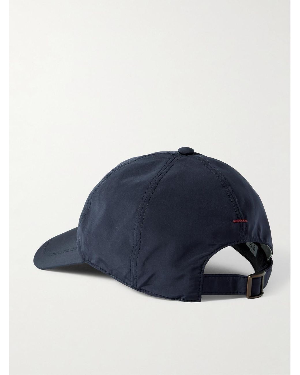 Brunello Cucinelli Blue Logo-Embroidered Cotton-Twill Baseball Cap for men